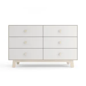 Oeuf NYC Merlin 6 Drawer Dresser Sparrow - White/Birch