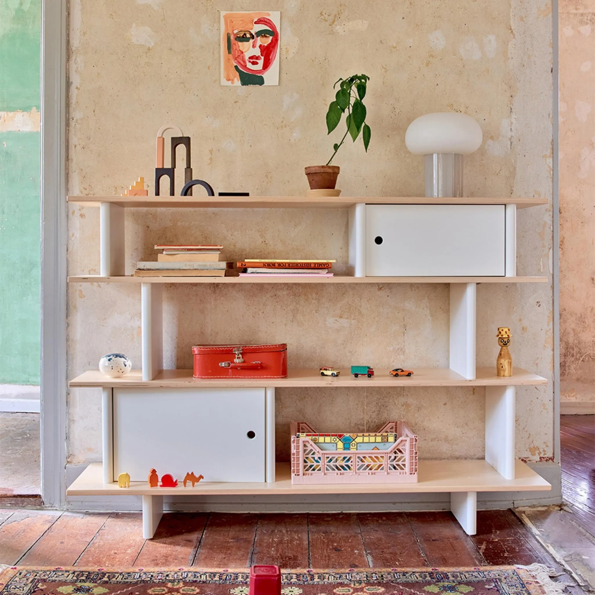 Oeuf NYC Mini Library - White/Birch