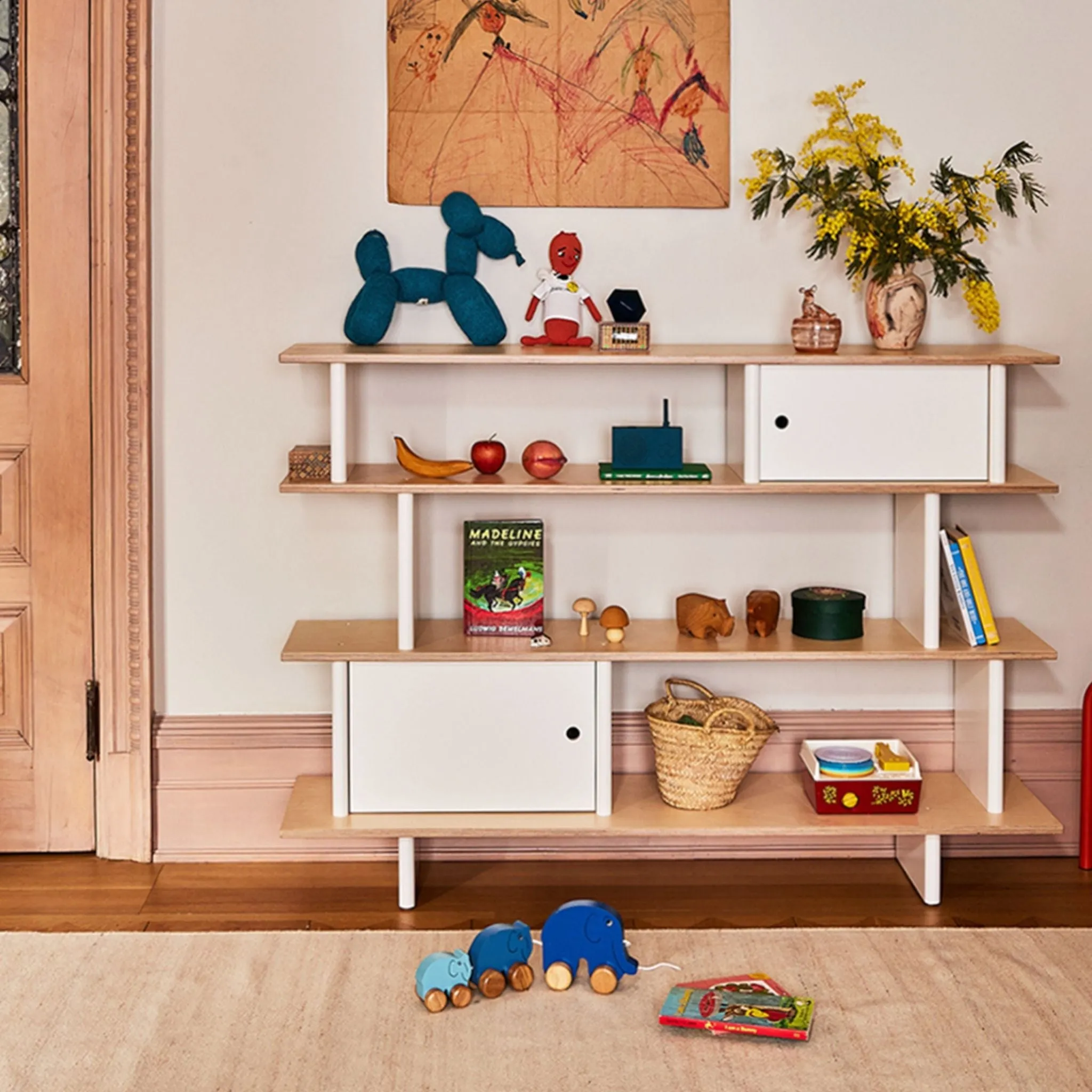 Oeuf NYC Mini Library - White/Birch