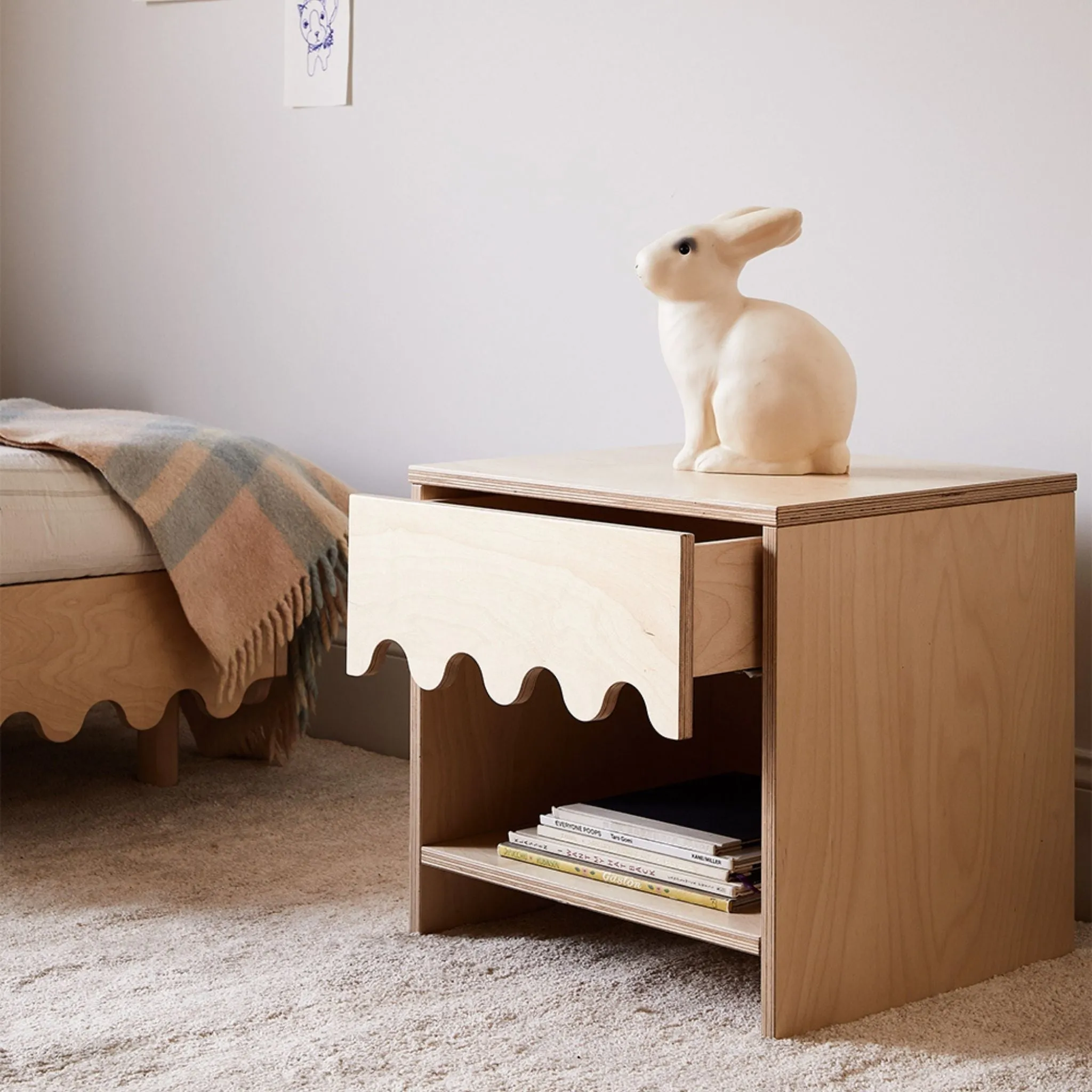 Oeuf NYC Moss Bedside Table - Birch