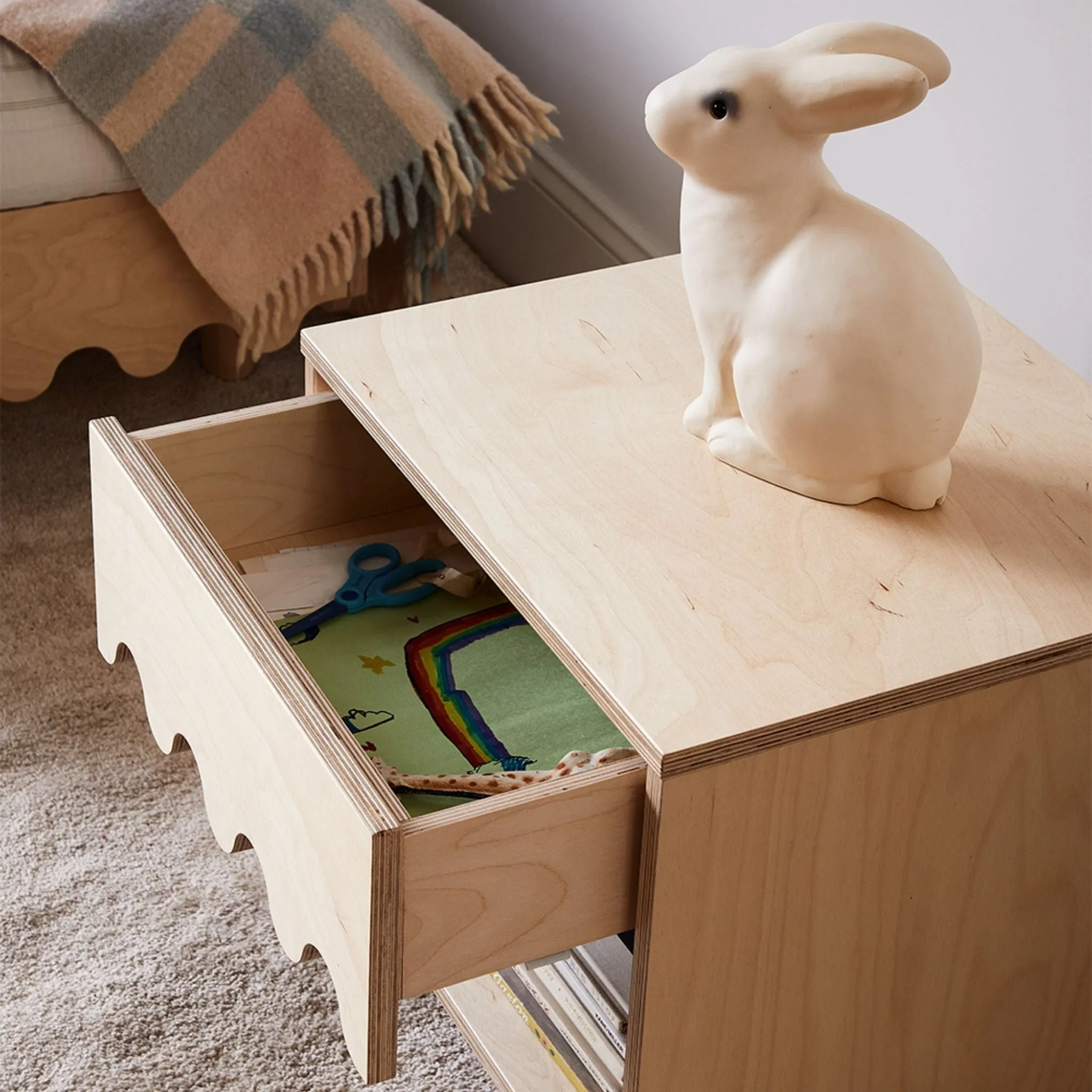 Oeuf NYC Moss Bedside Table - Birch