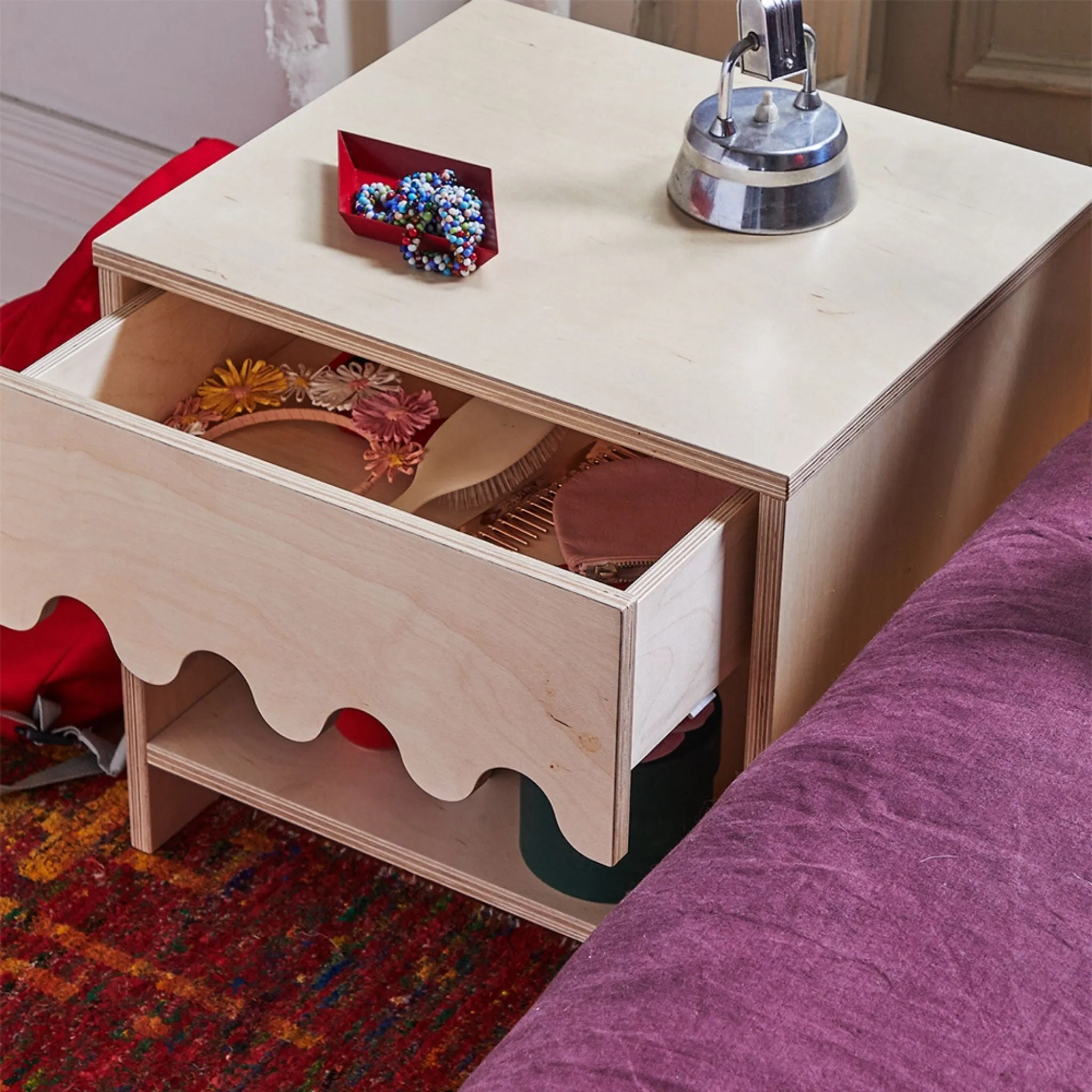 Oeuf NYC Moss Bedside Table - Birch