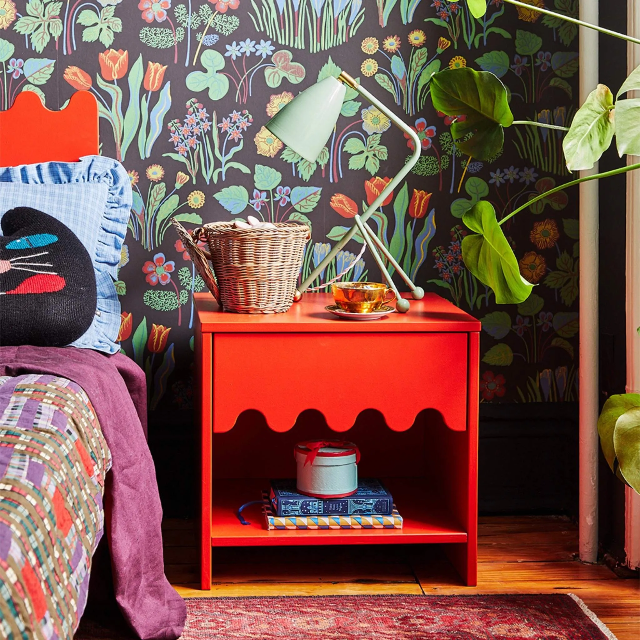 Oeuf NYC Moss Bedside Table - Tomato