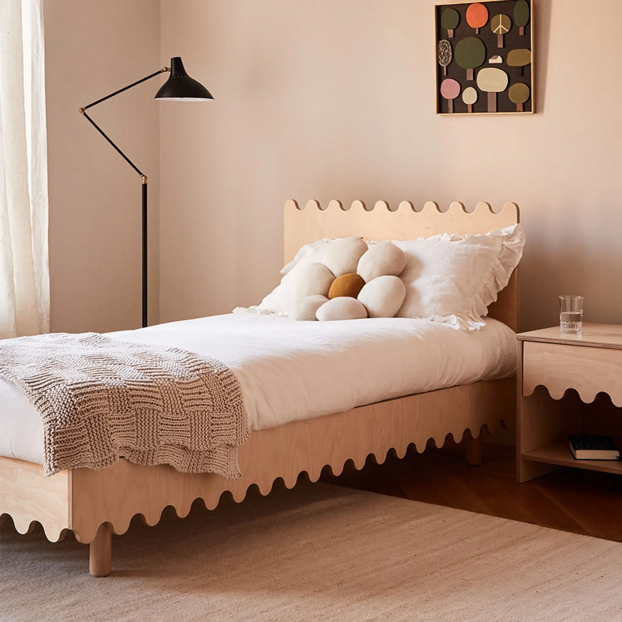 Oeuf NYC Moss Single Bed - Birch