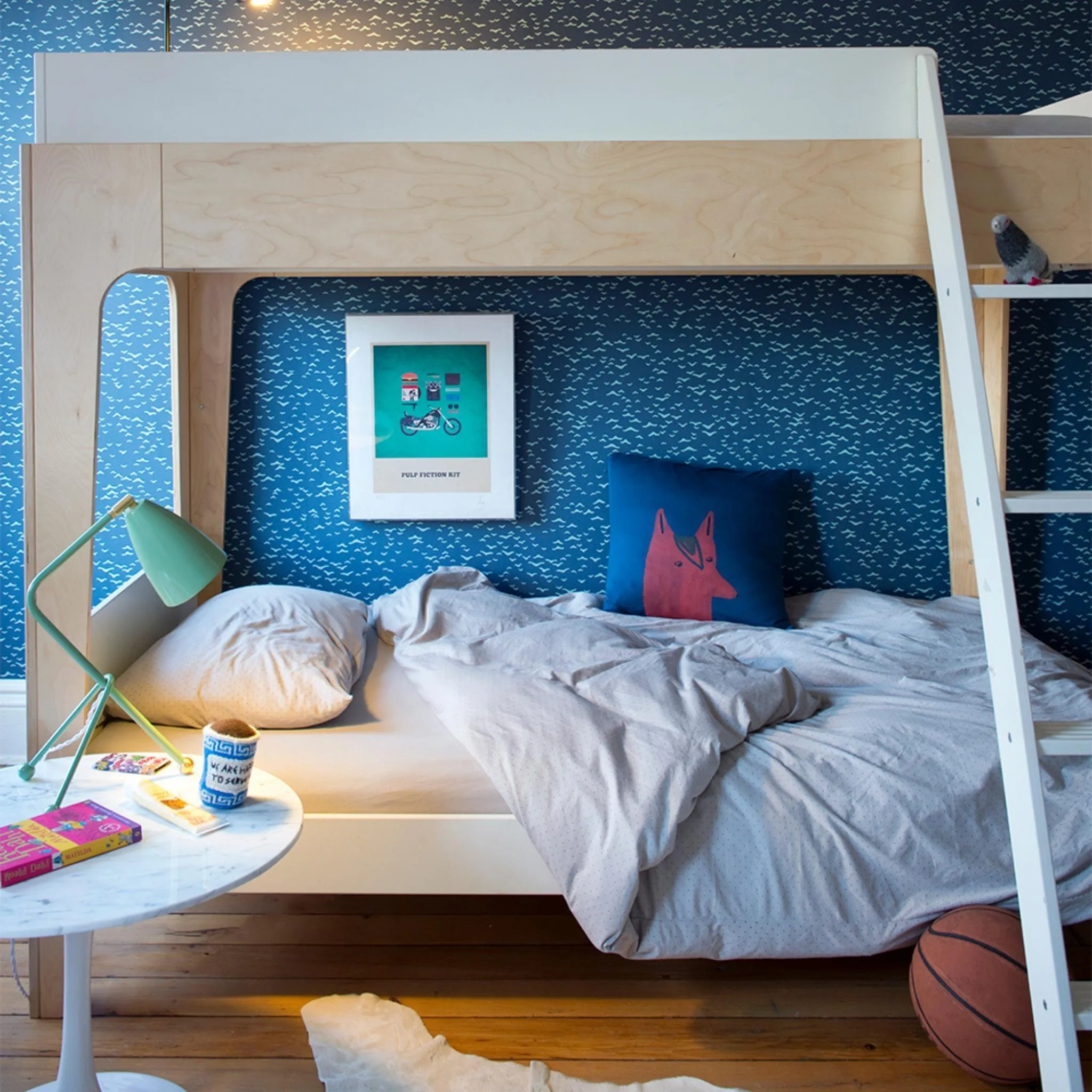 Oeuf NYC Perch Bunk Bed - White/Birch