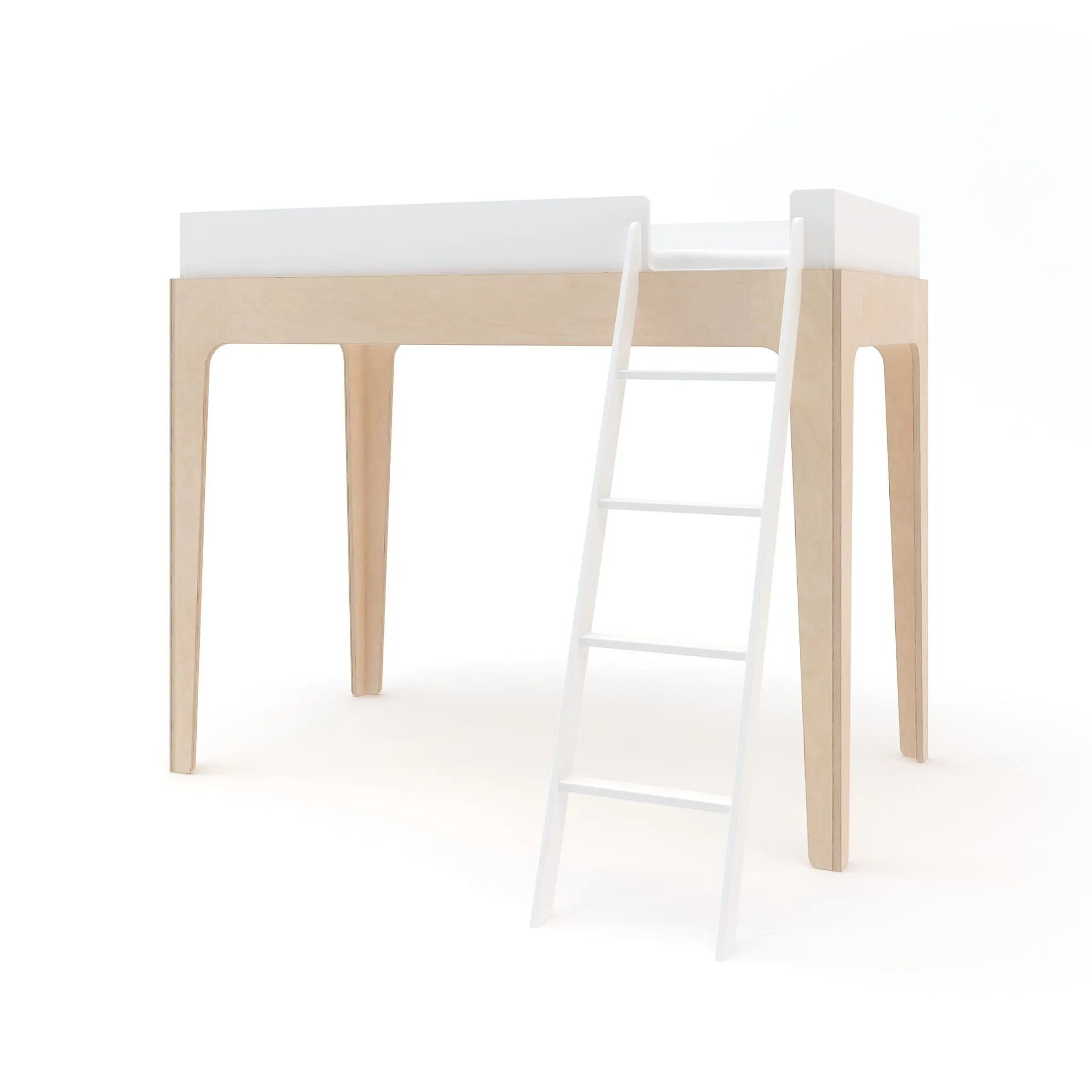Oeuf NYC Perch Loft Bed - White/Birch