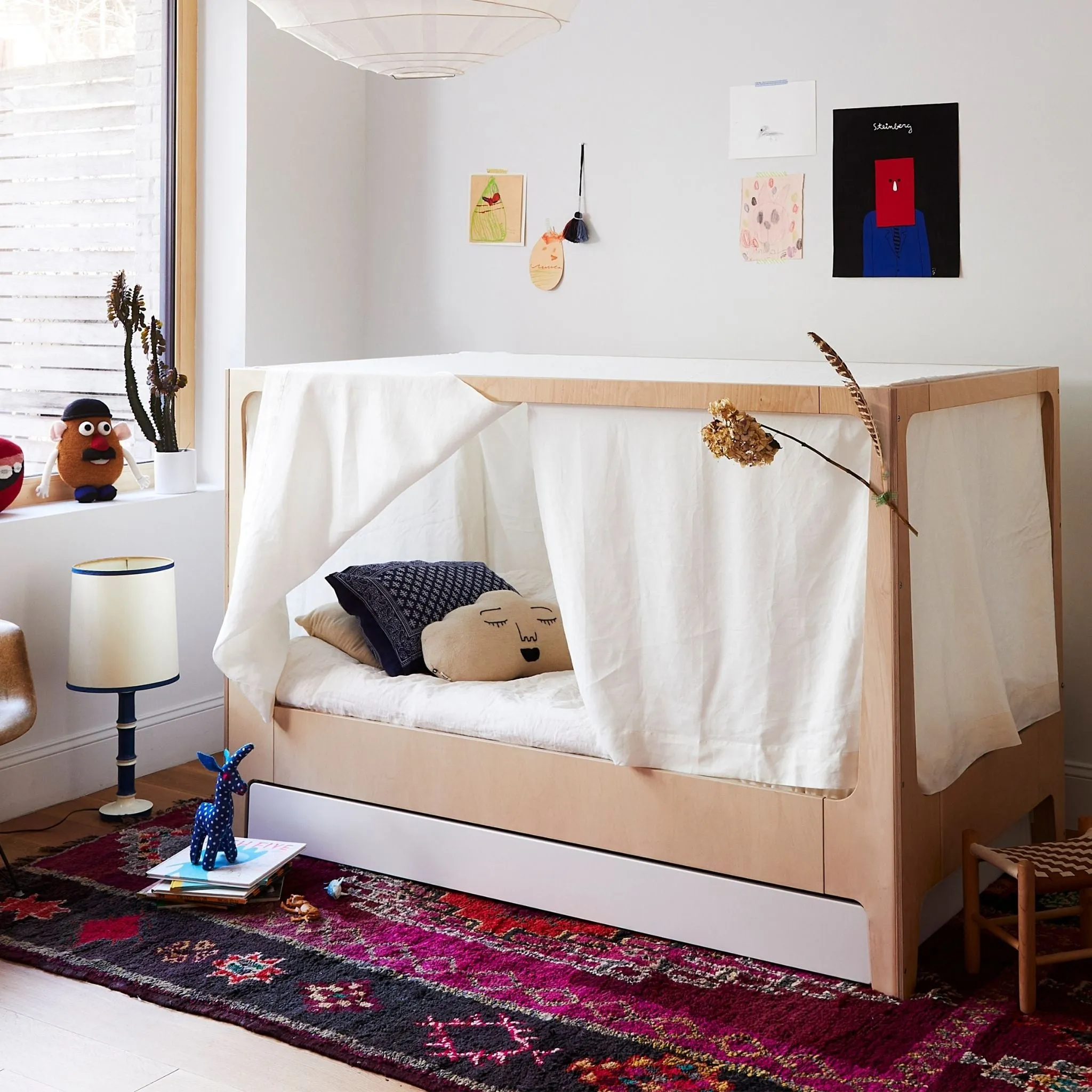 Oeuf NYC Perch Nest Bed - White/Birch