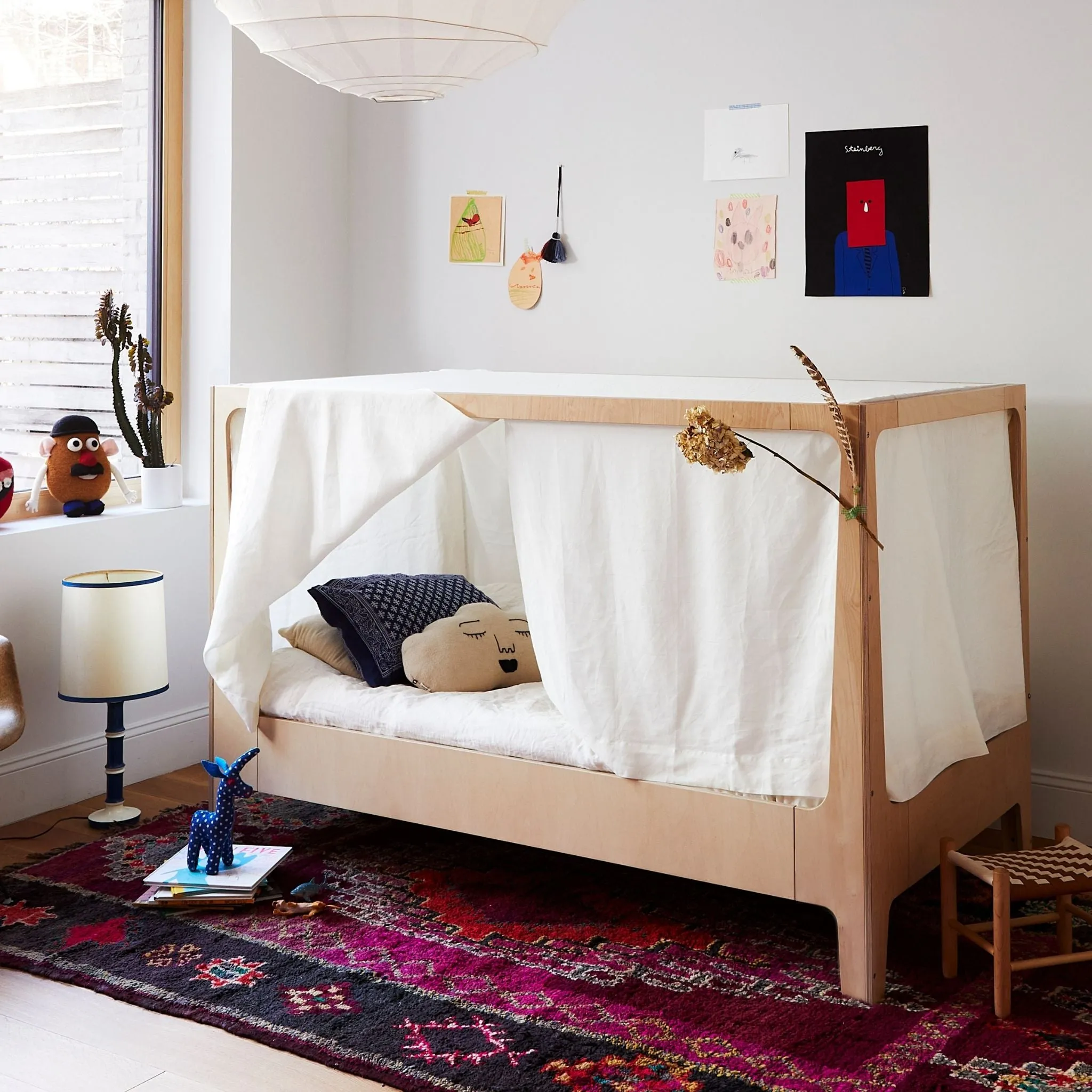 Oeuf NYC Perch Nest Bed - White/Birch