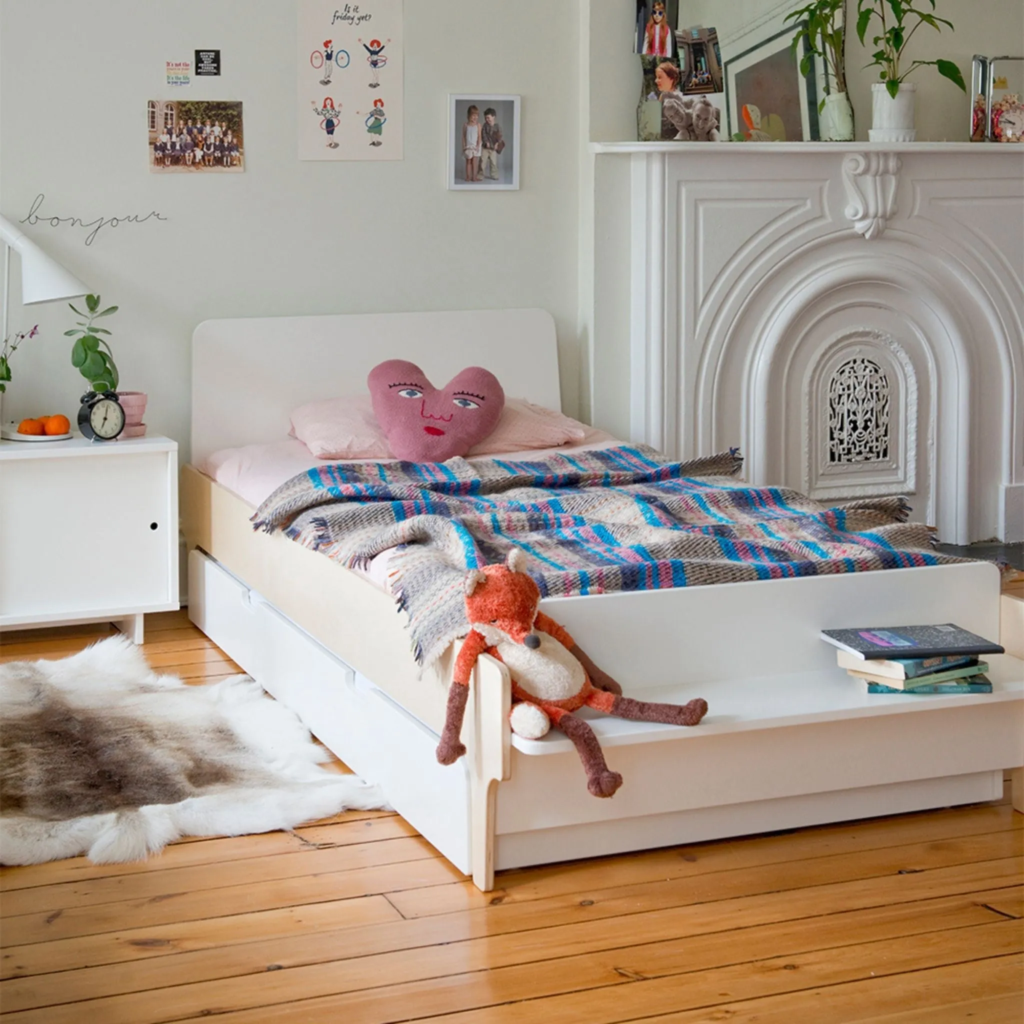 Oeuf NYC River Single Bed - White/Birch