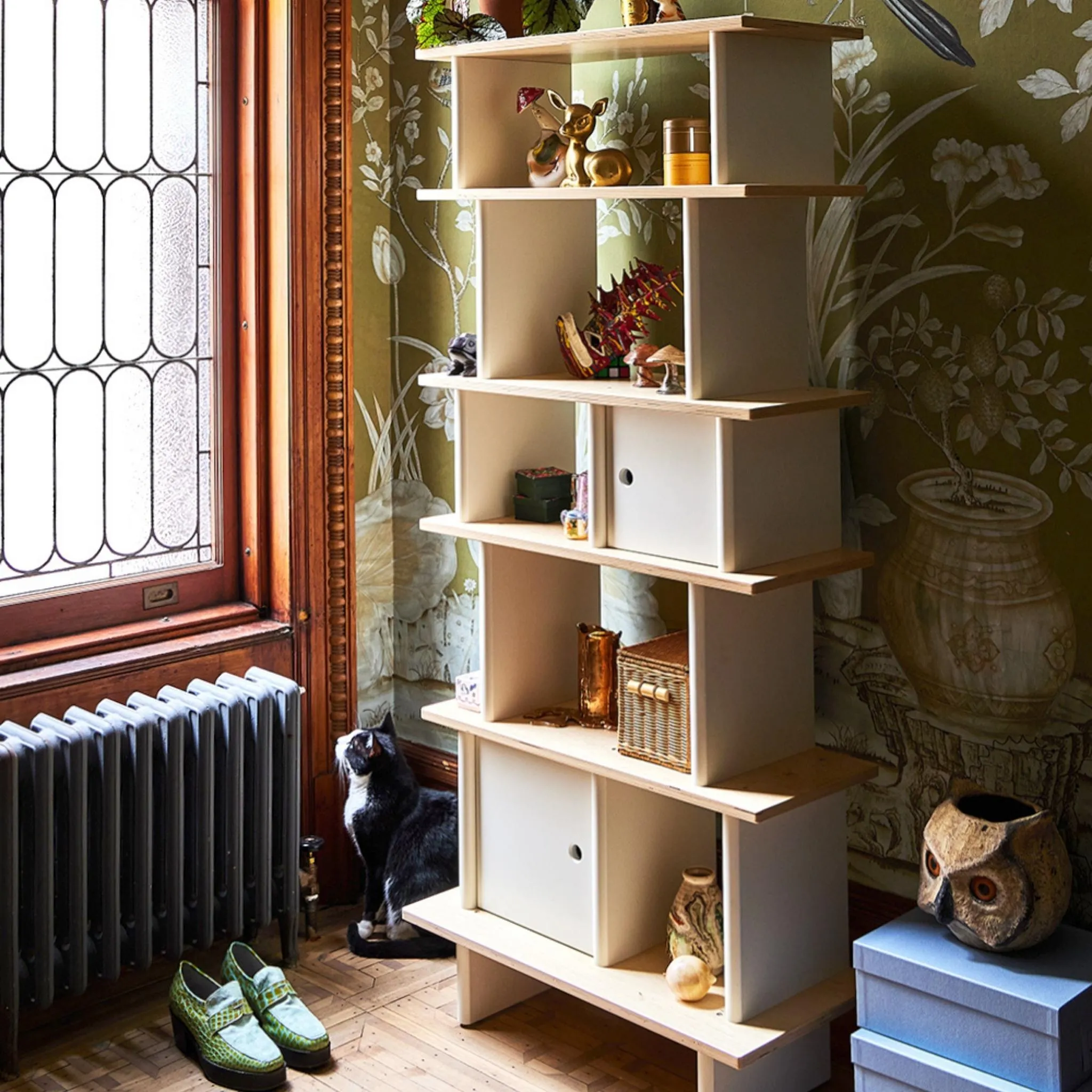 Oeuf NYC Vertical Mini Library - White/Birch