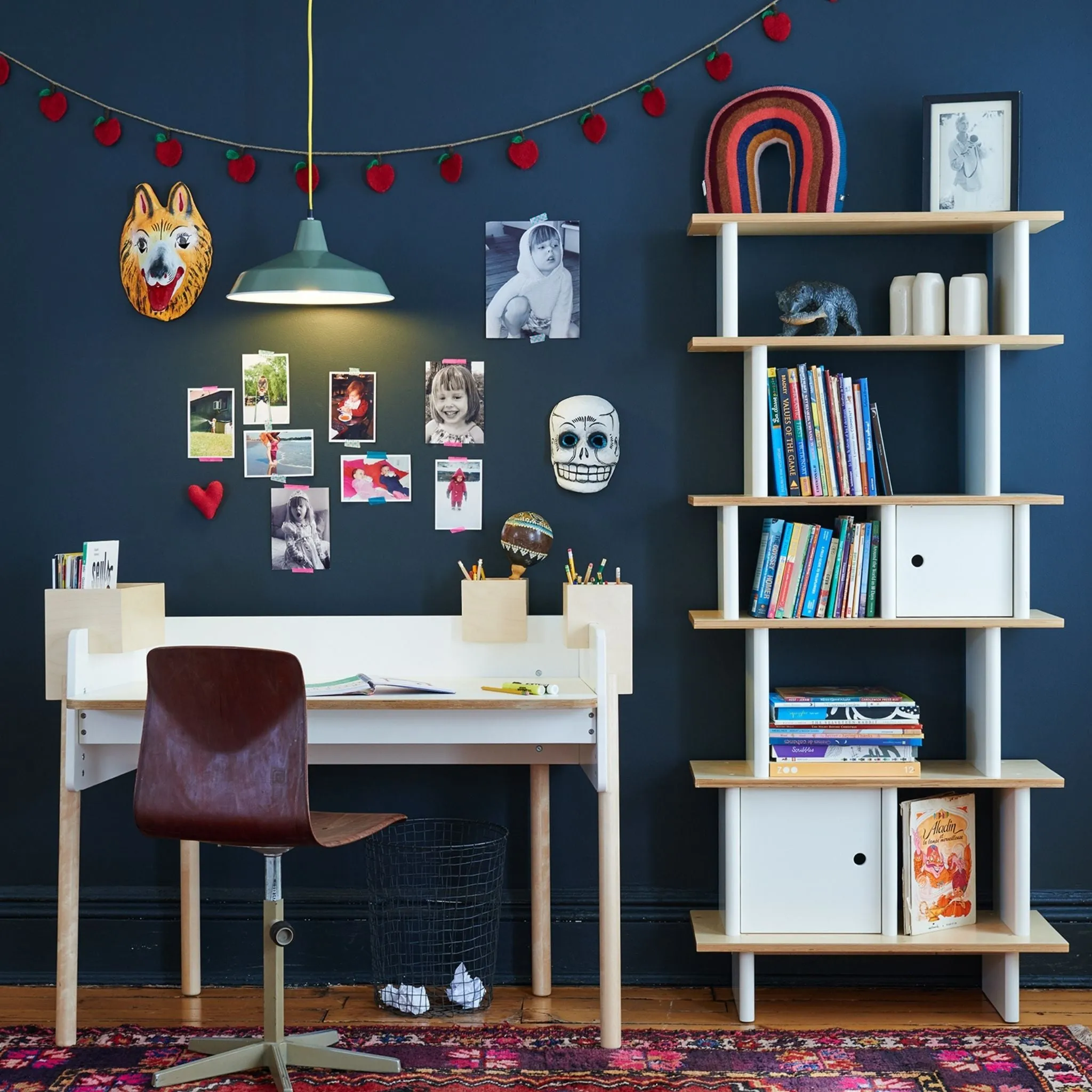 Oeuf NYC Vertical Mini Library - White/Birch