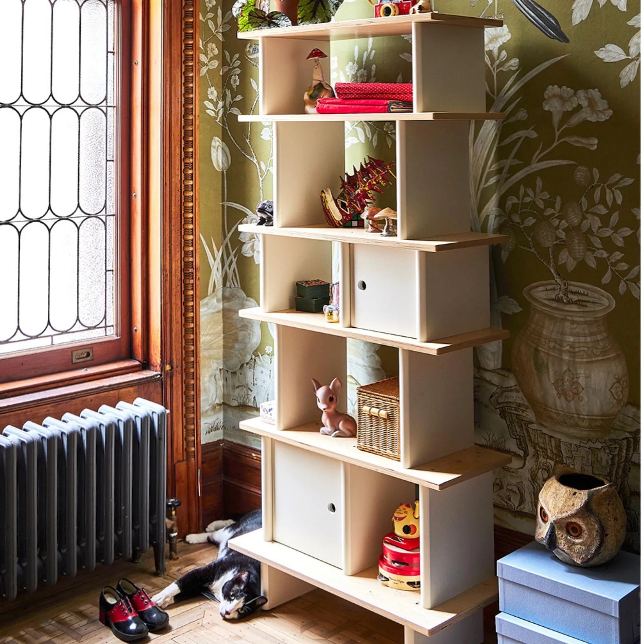 Oeuf NYC Vertical Mini Library - White/Birch