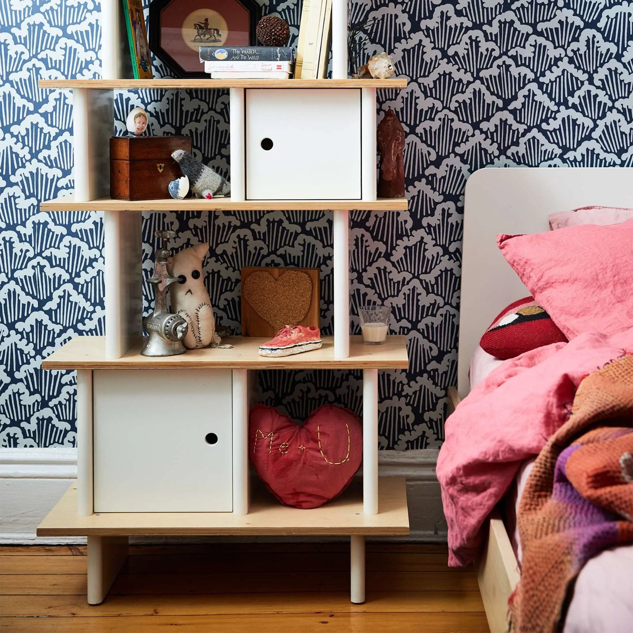 Oeuf NYC Vertical Mini Library - White/Birch