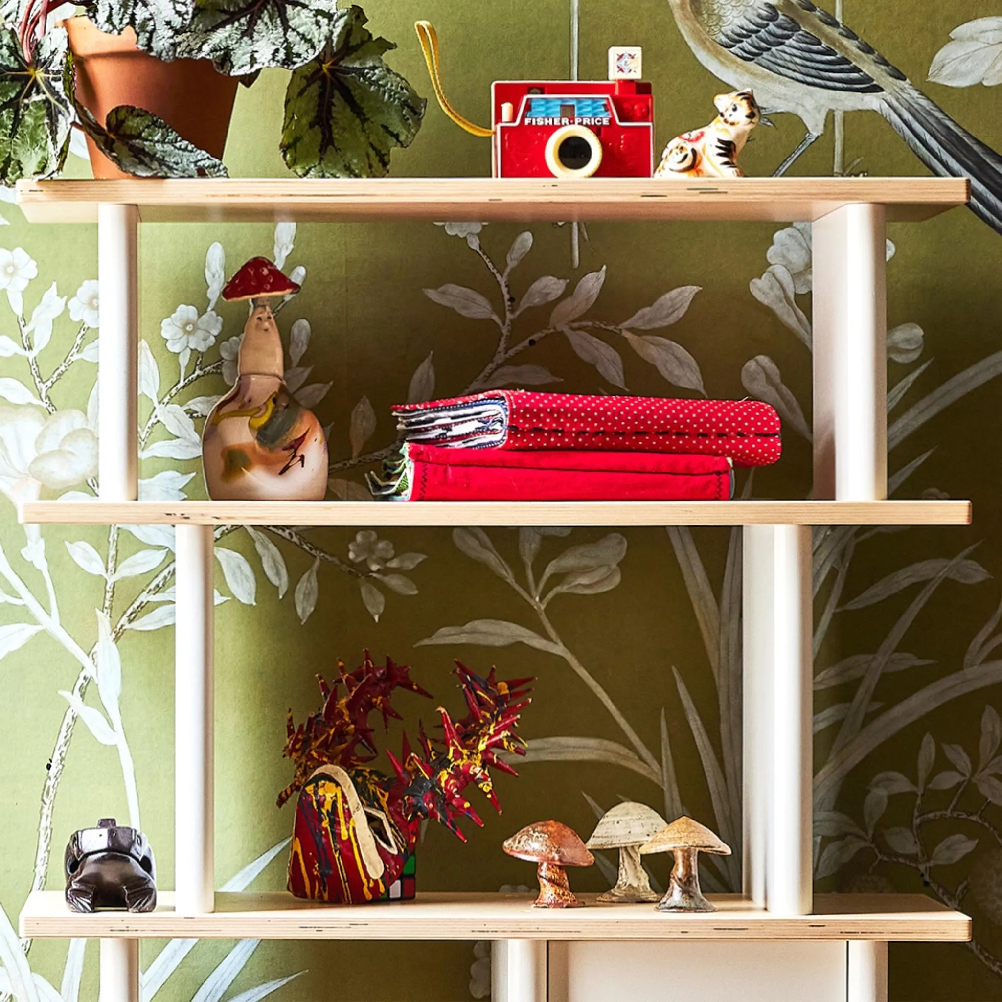 Oeuf NYC Vertical Mini Library - White/Birch
