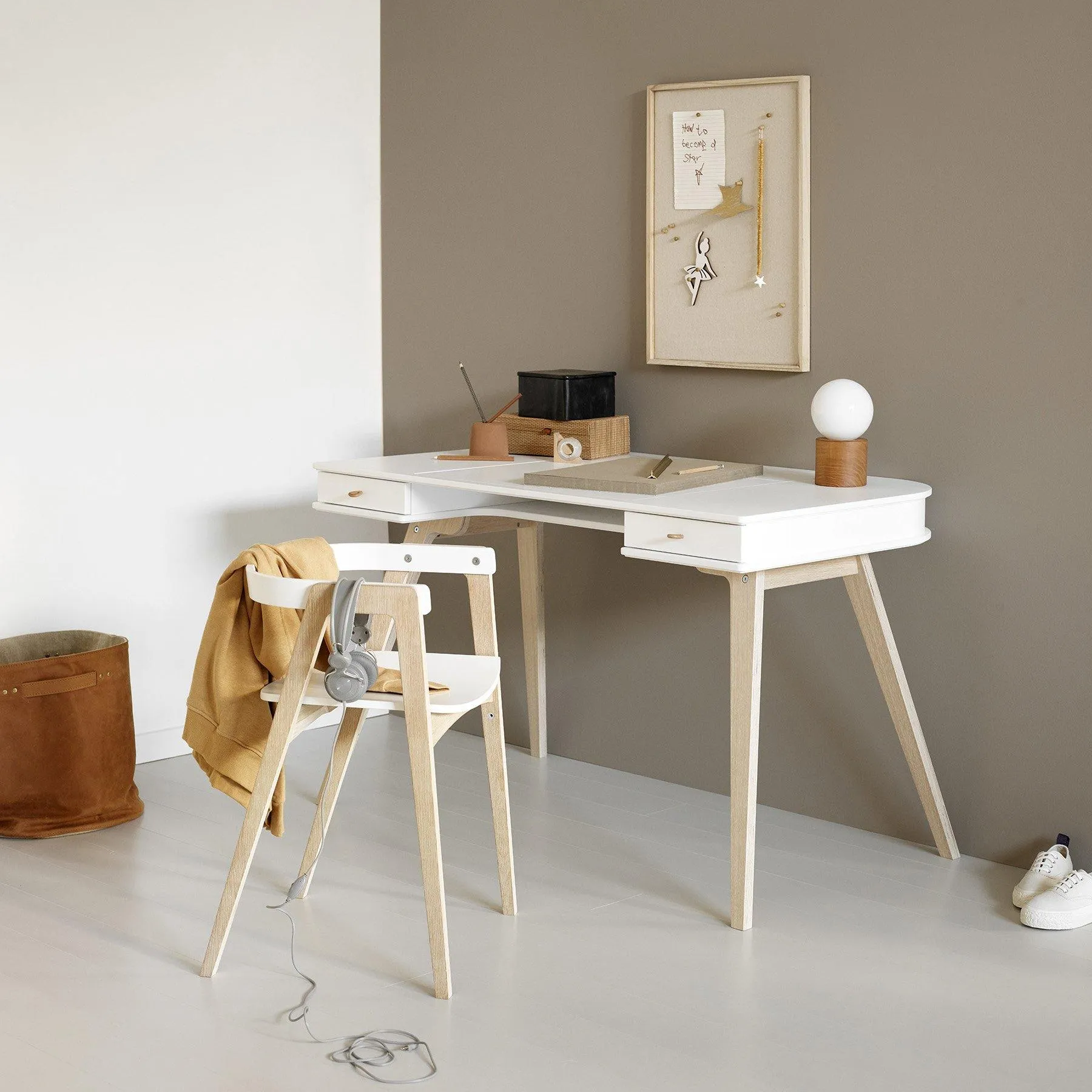 Oliver Furniture Children's Adjustable Wood Chair - White/Oak
