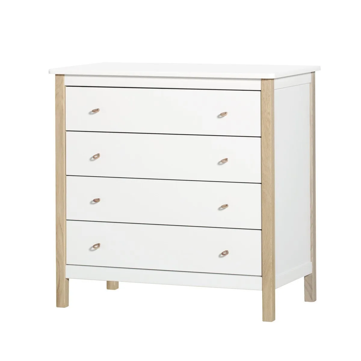 Oliver Furniture Wood 4 Drawer Dresser - White/Oak