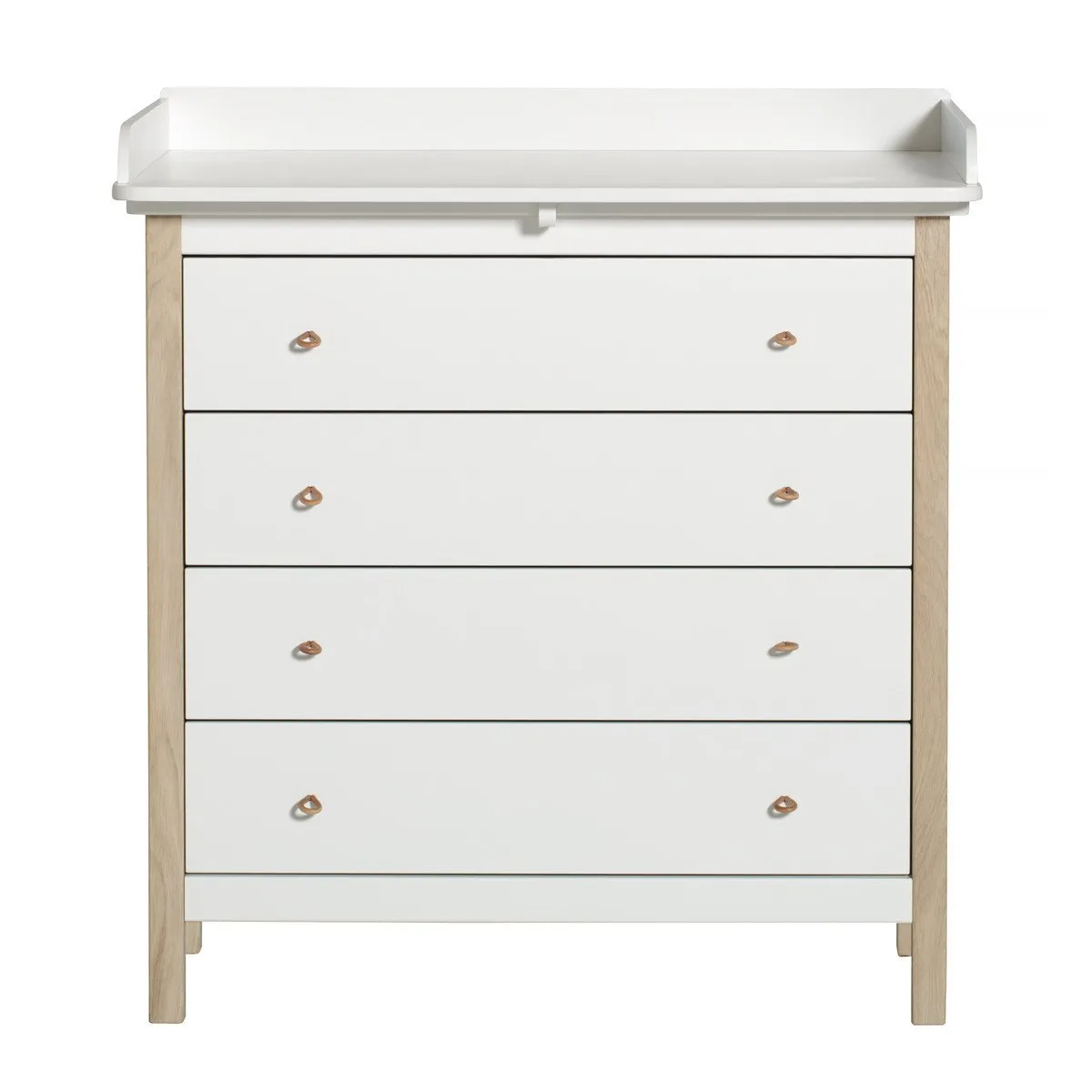 Oliver Furniture Wood 4 Drawer Nursery Dresser - White/Oak