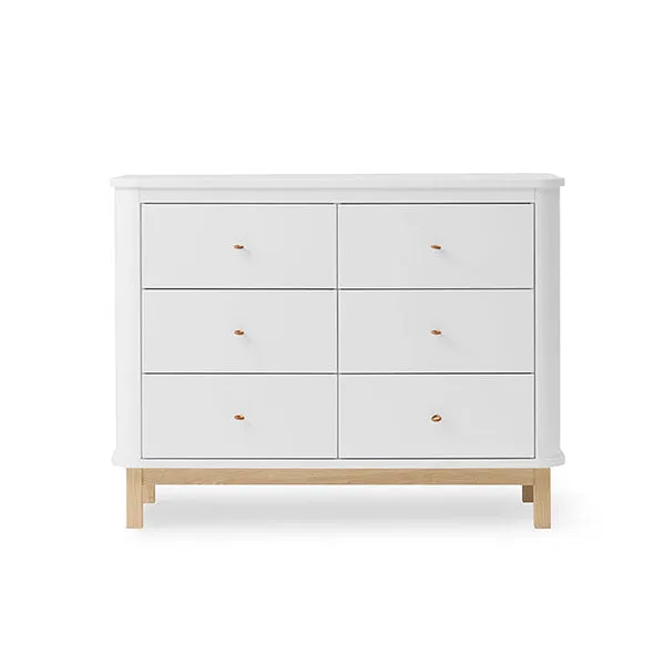 Oliver Furniture Wood 6 Drawer Dresser - White/Oak
