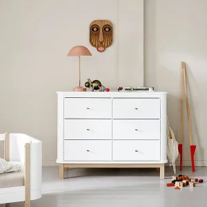 Oliver Furniture Wood 6 Drawer Dresser - White/Oak