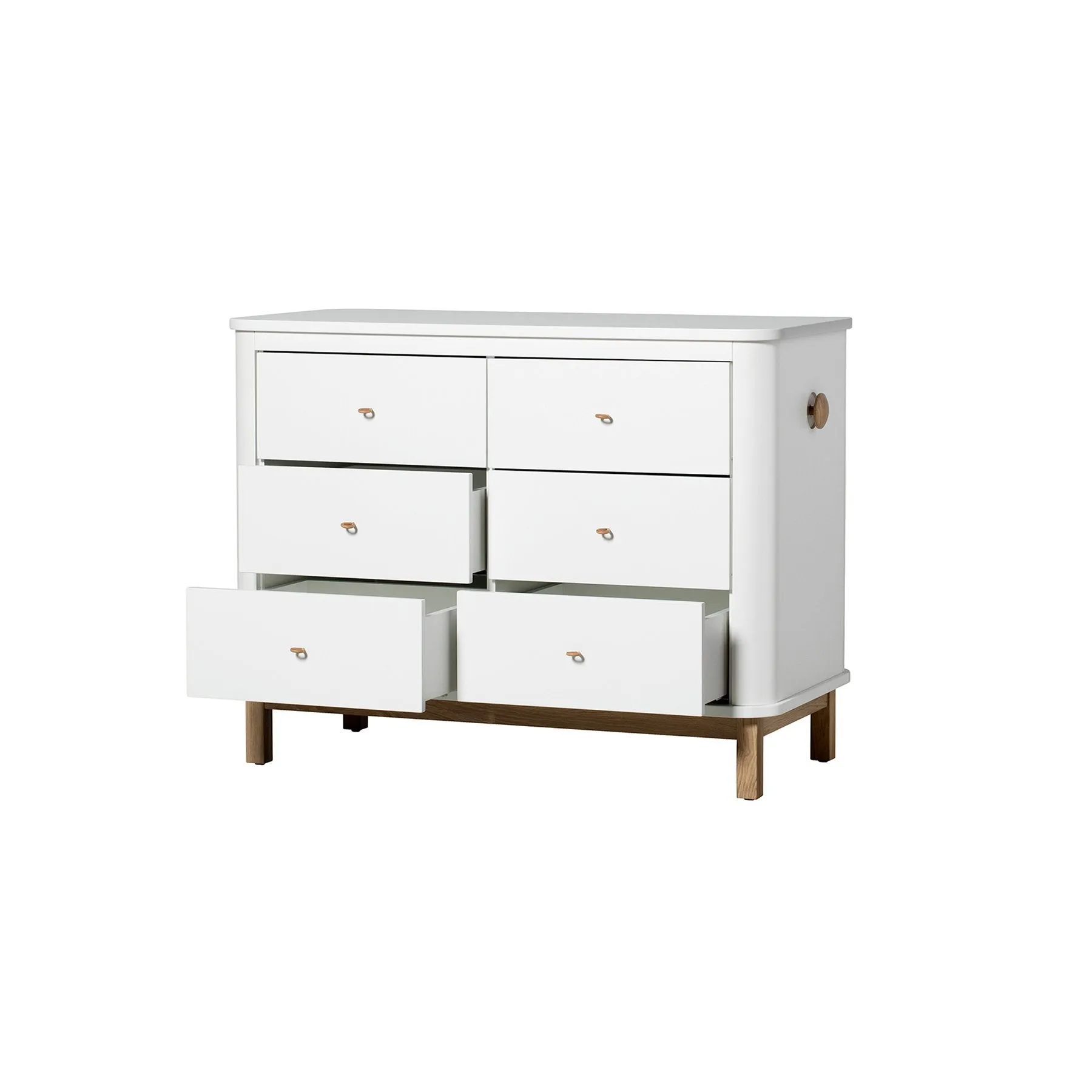 Oliver Furniture Wood 6 Drawer Dresser - White/Oak