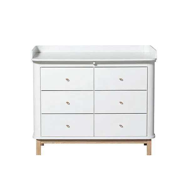 Oliver Furniture Wood 6 Drawer Nursery Dresser - White/Oak
