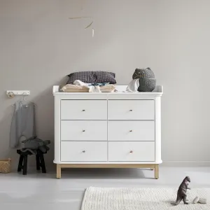 Oliver Furniture Wood 6 Drawer Nursery Dresser - White/Oak