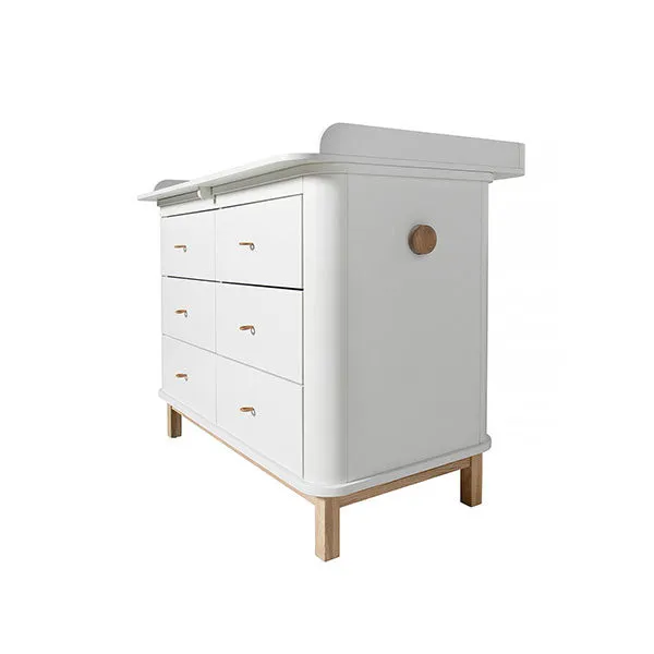 Oliver Furniture Wood 6 Drawer Nursery Dresser - White/Oak