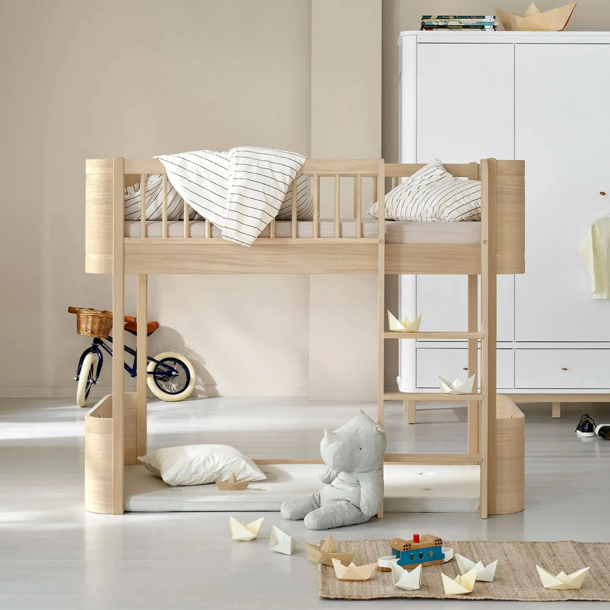 Oliver Furniture Wood Mini  Low Loft Bed - Oak