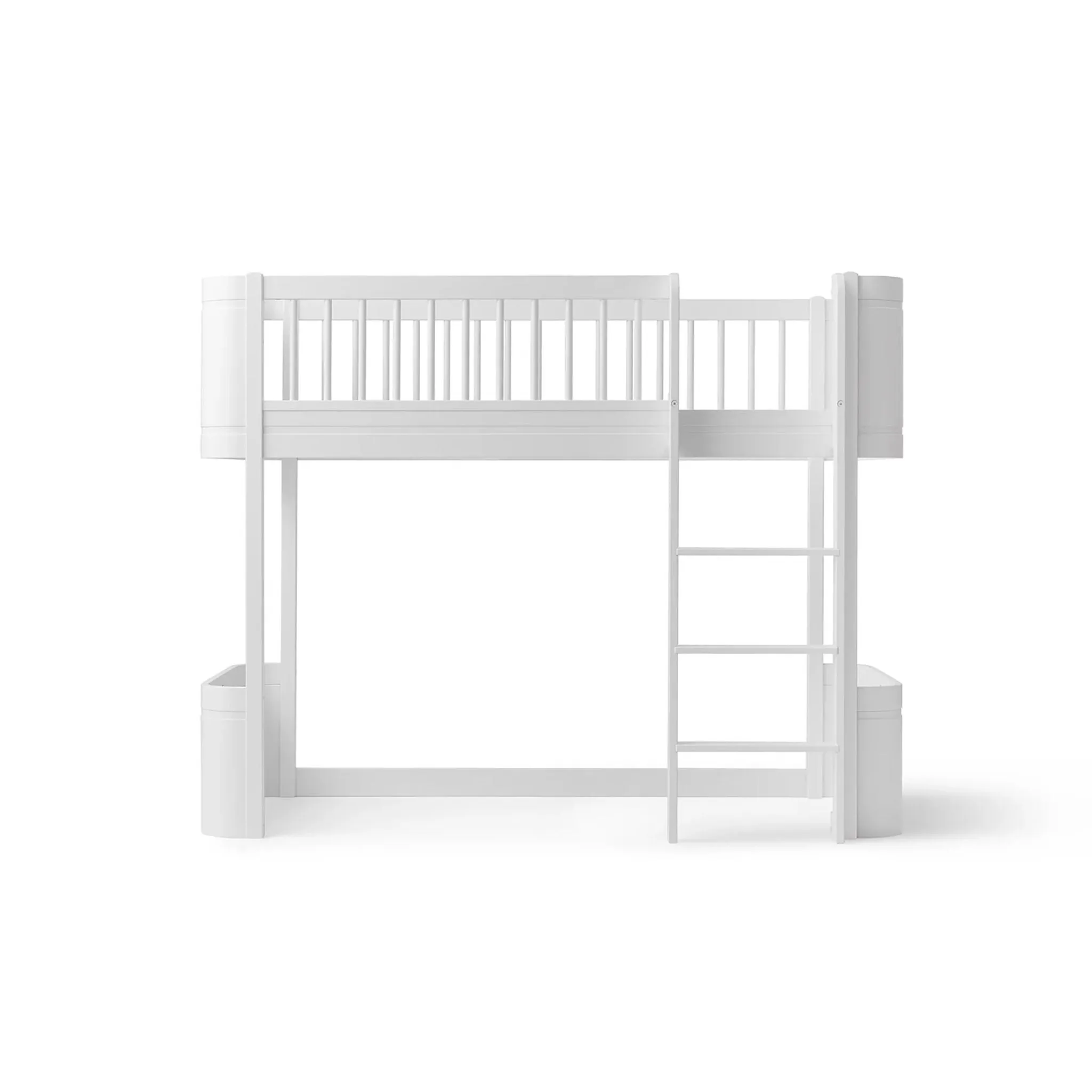 Oliver Furniture Wood Mini  Low Loft Bed - White