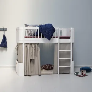 Oliver Furniture Wood Mini  Low Loft Bed - White