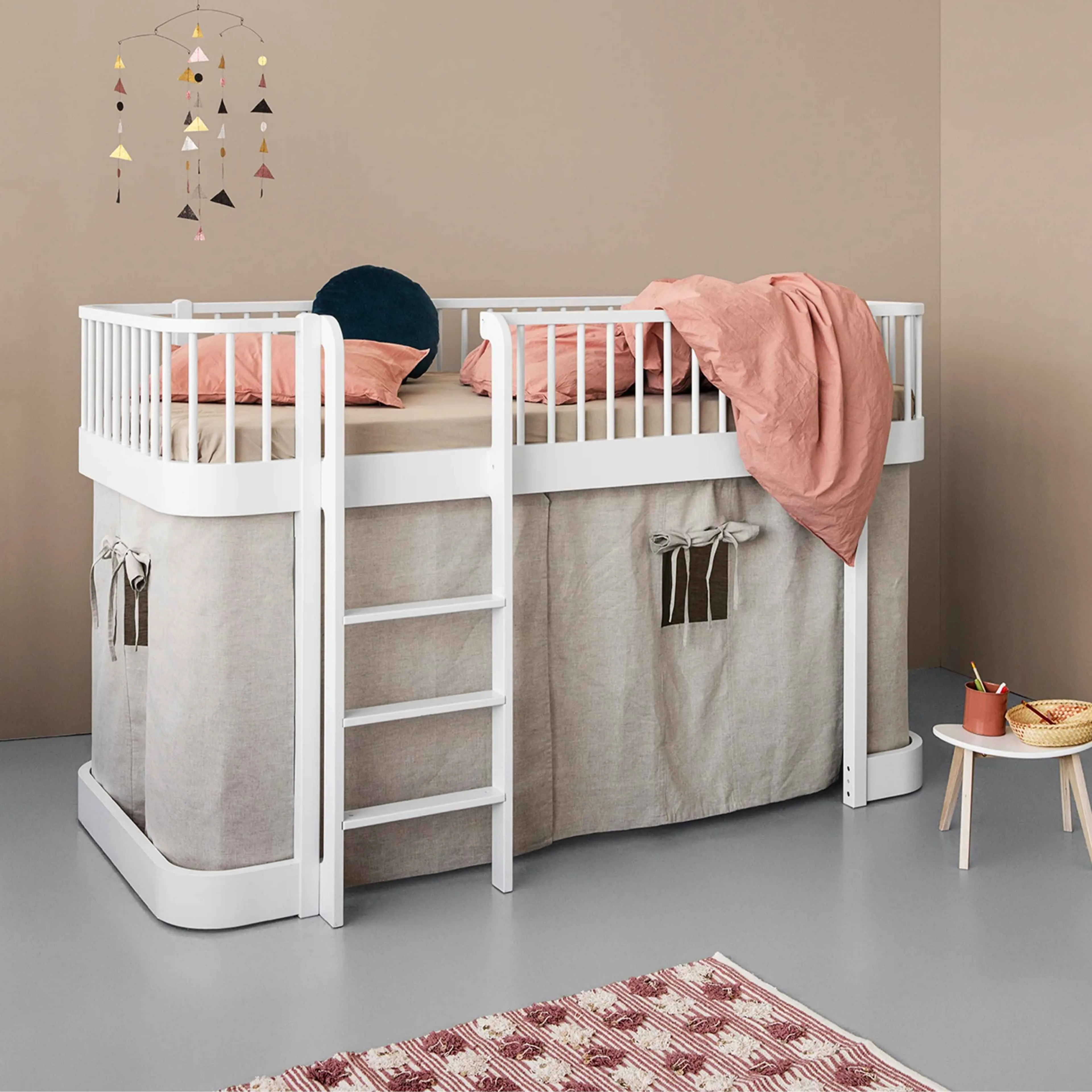 Oliver Furniture Wood Original Low Loft Bed - White