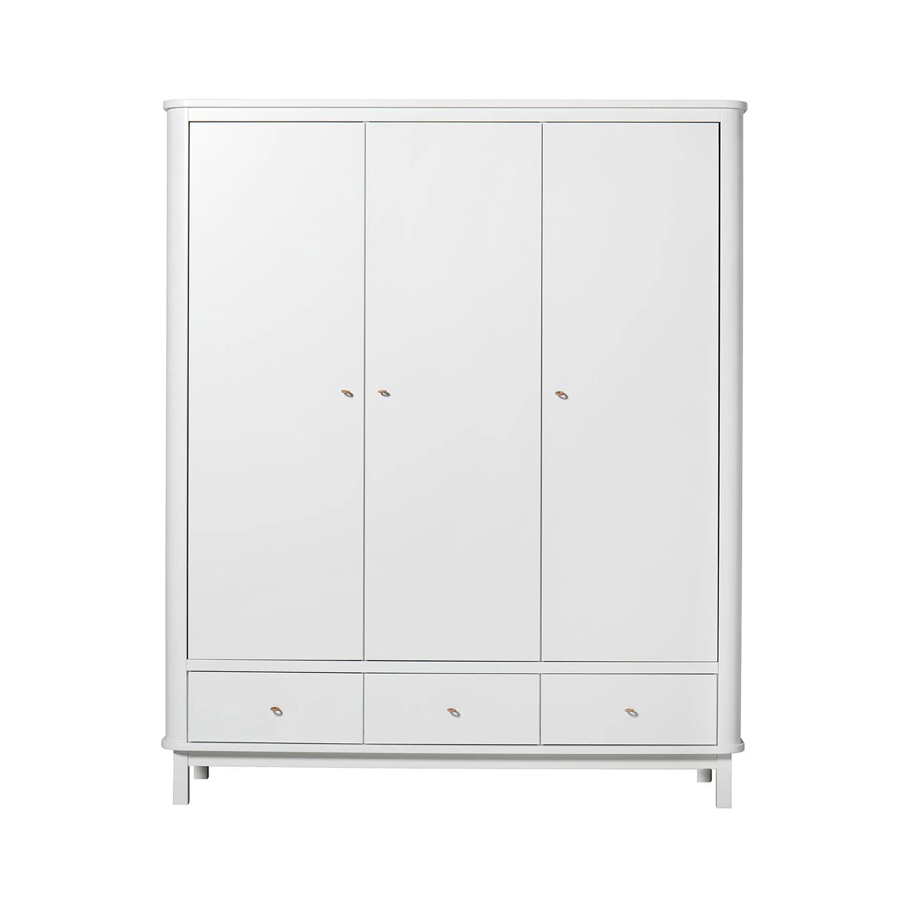 Oliver Furniture Wood Triple Wardrobe - White