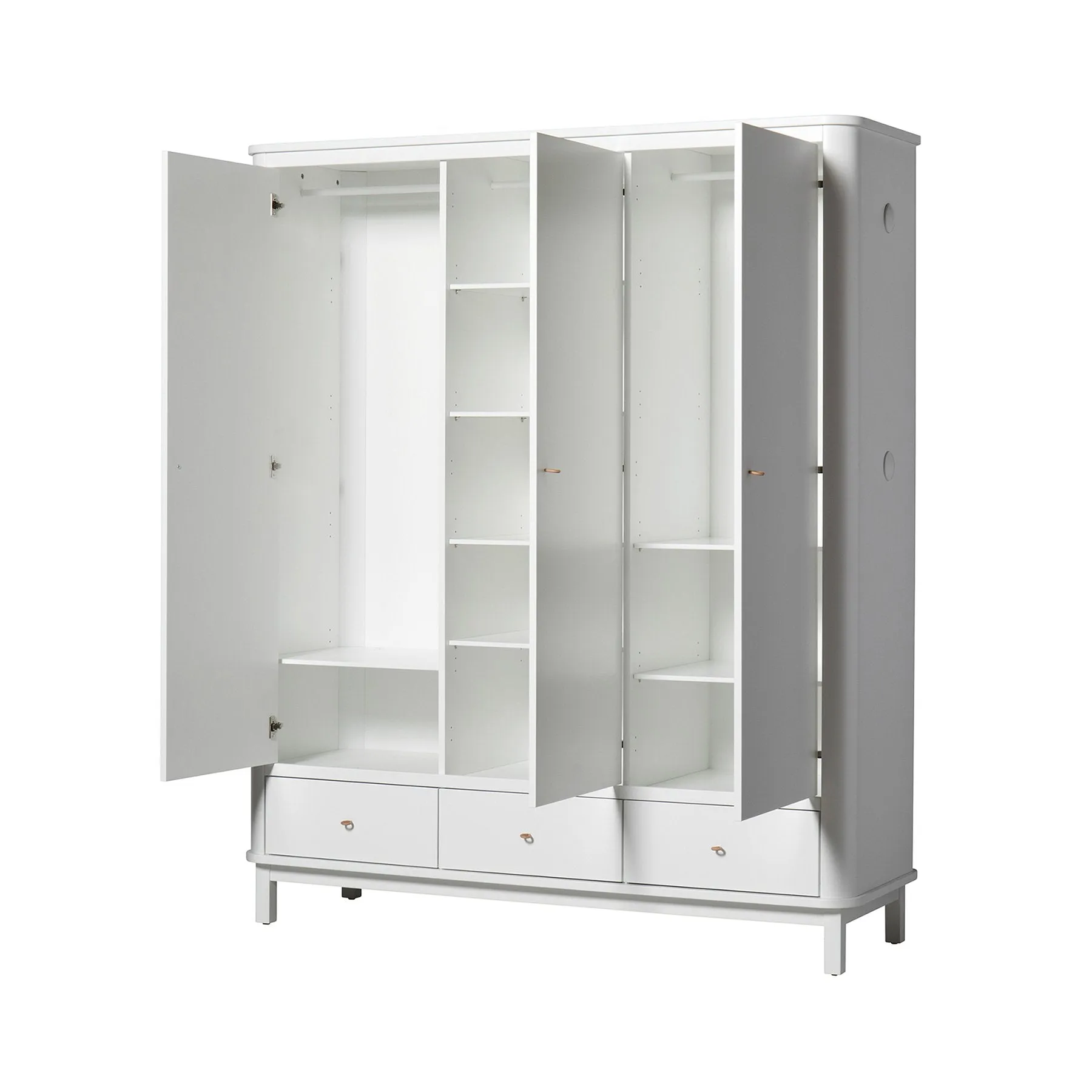Oliver Furniture Wood Triple Wardrobe - White
