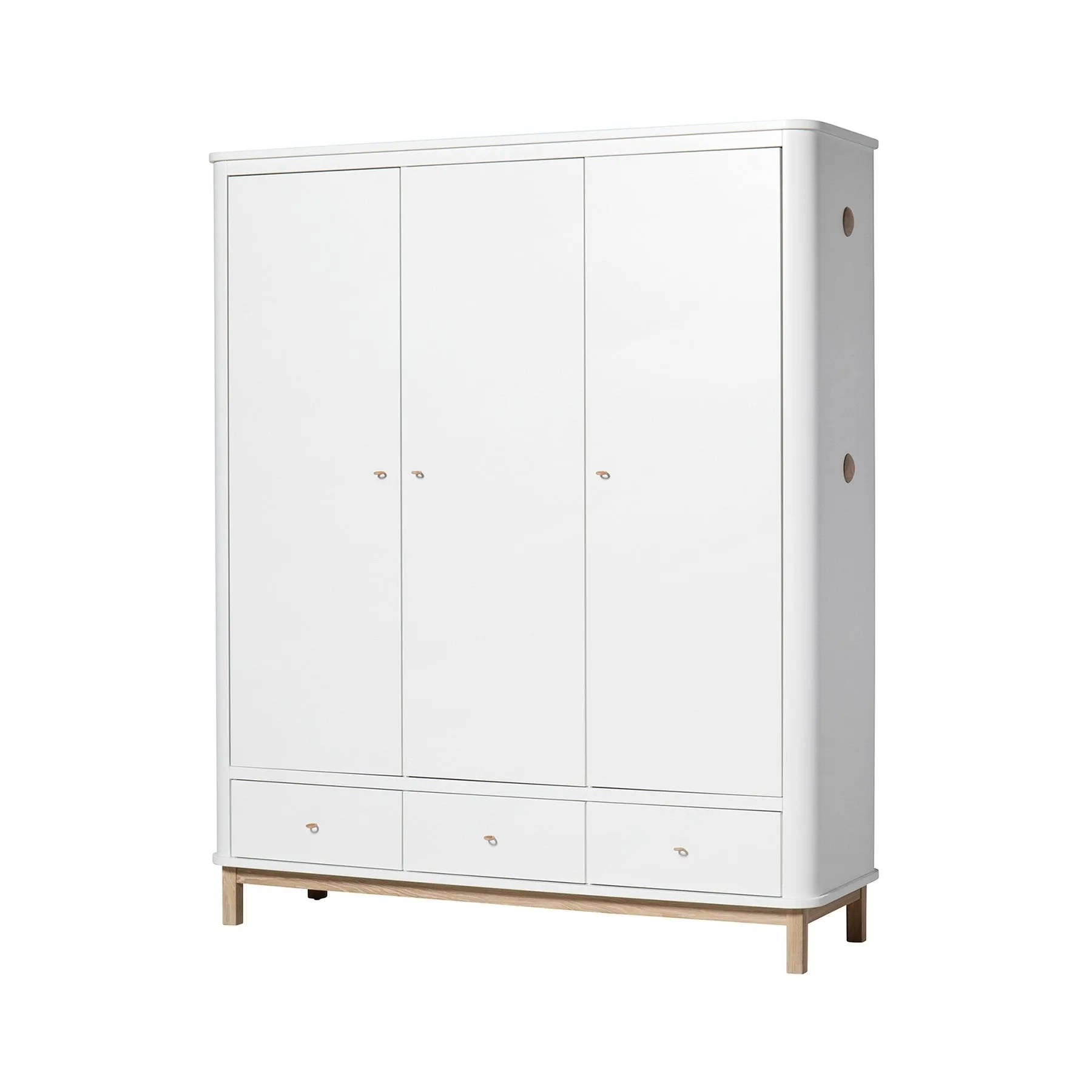 Oliver Furniture Wood Triple Wardrobe - White/Oak