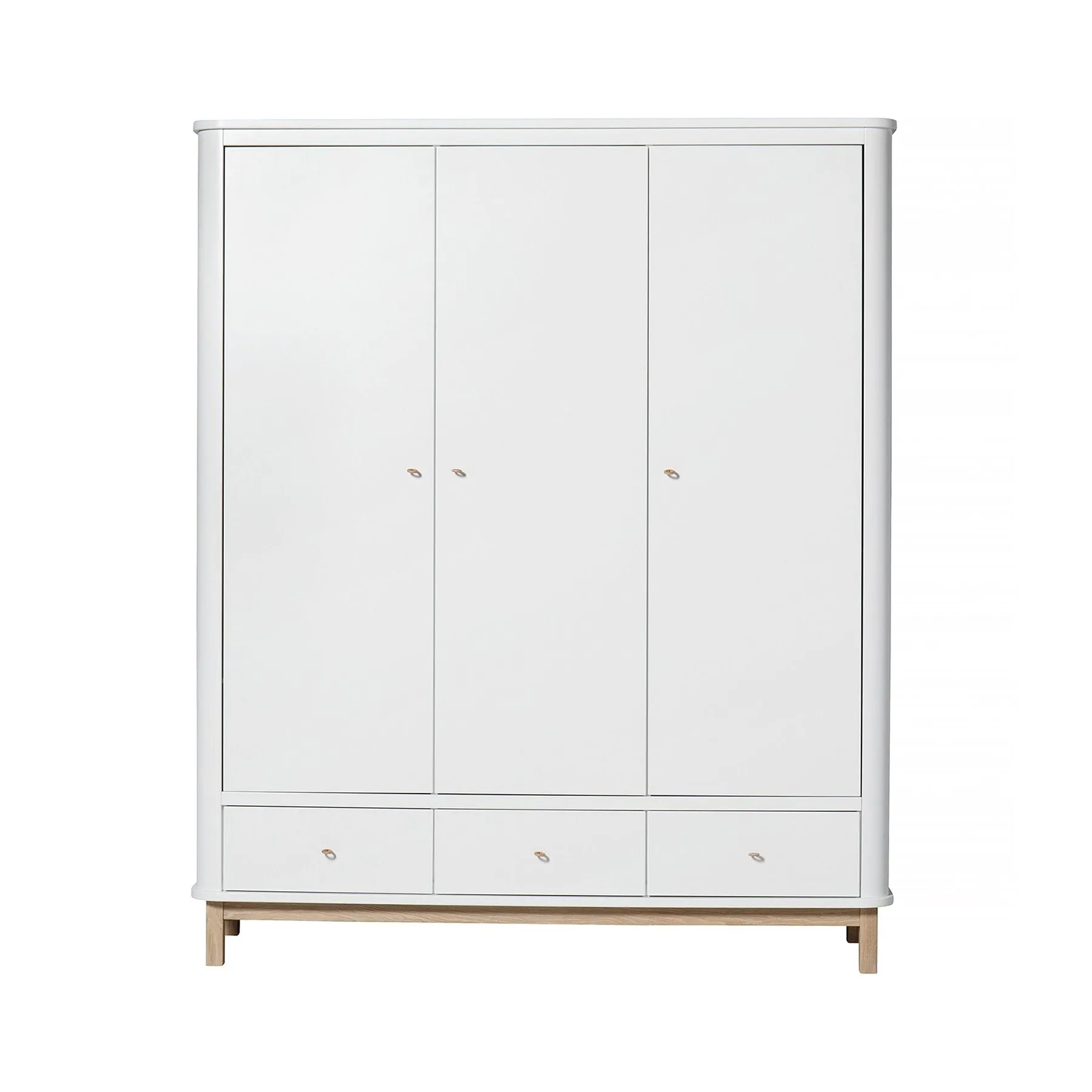 Oliver Furniture Wood Triple Wardrobe - White/Oak