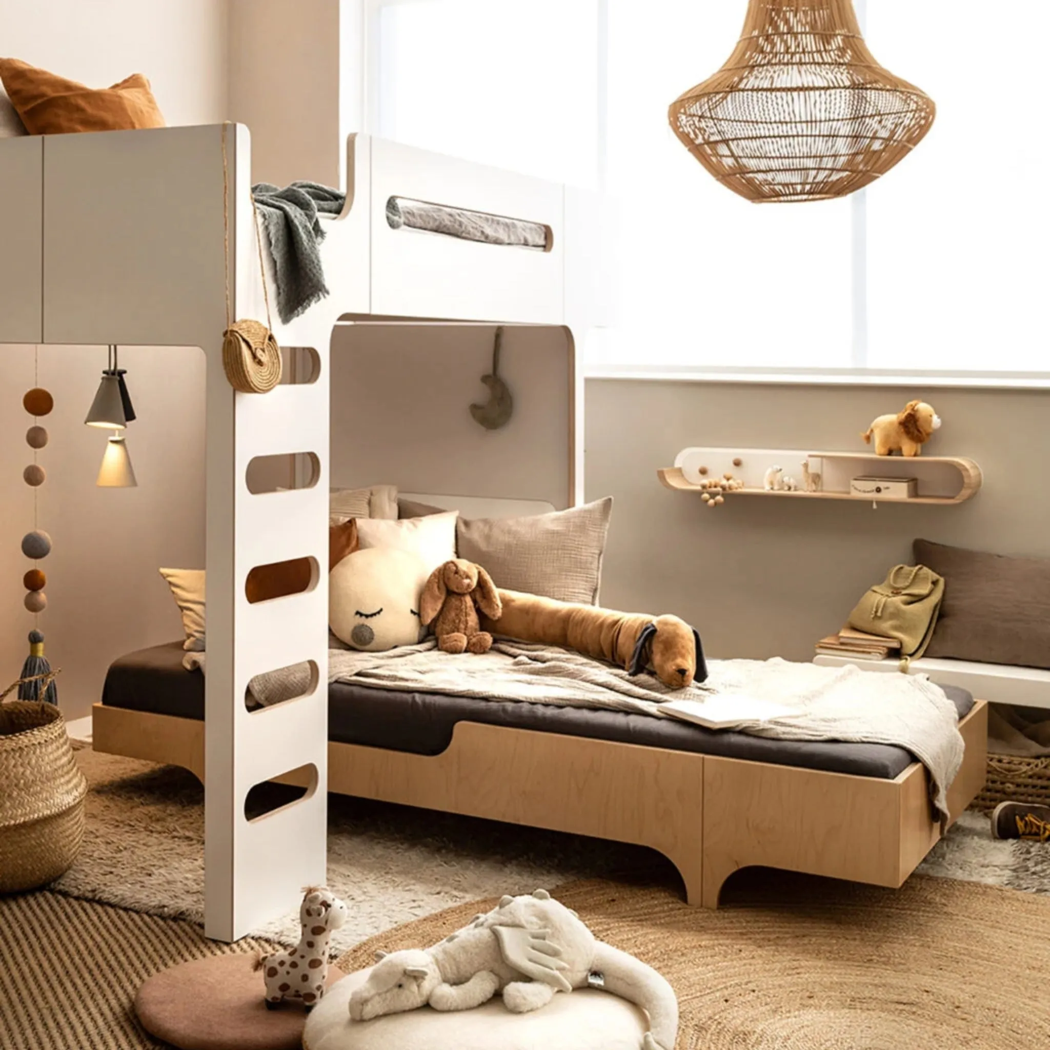 Rafa Kids F Bunk Bed - White
