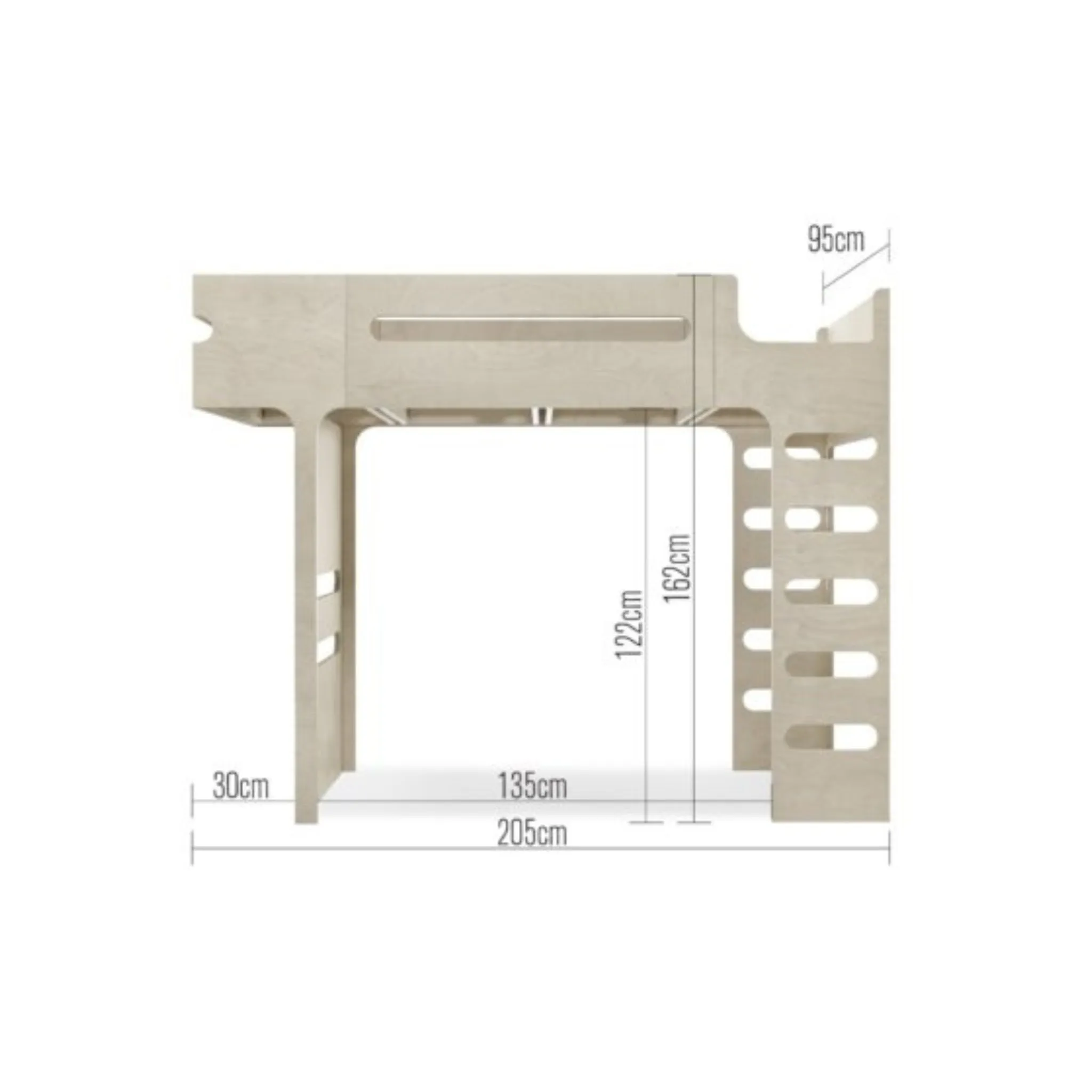 Rafa Kids F Bunk Bed - White