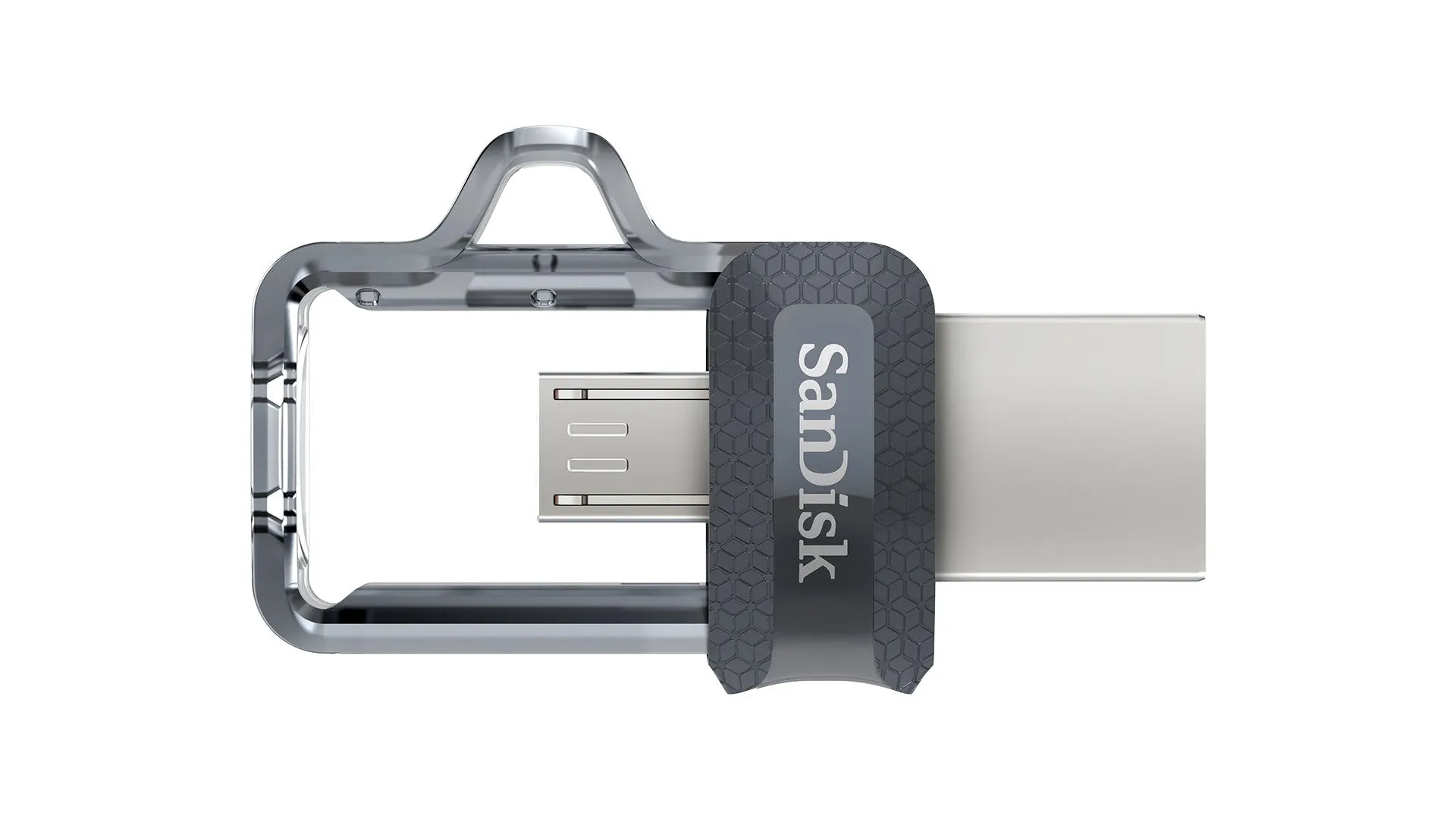 SanDisk Ultra Dual m3.0 USB flash drive 128 GB USB Type-A / Micro-USB 3.2 Gen 1 (3.1 Gen 1) Black, Silver, Transparent