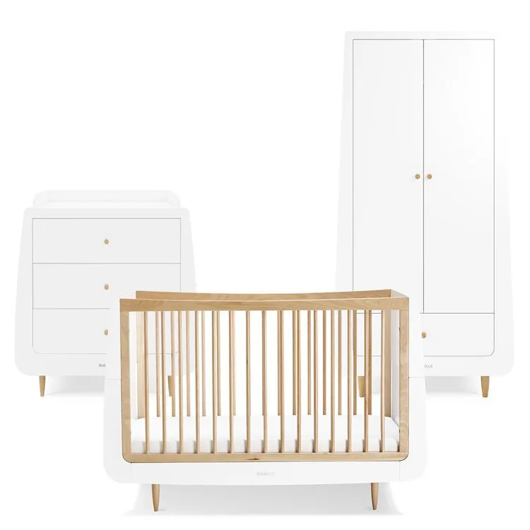 Snuz Skandi 3 Piece Nursery Furniture Set - Natural
