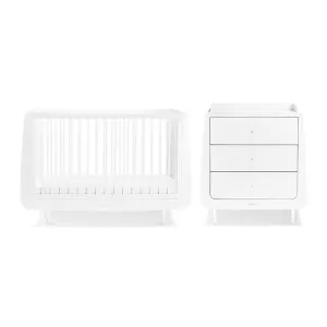 SnuzKot Skandi 2 Piece Nursery Furniture Set - White