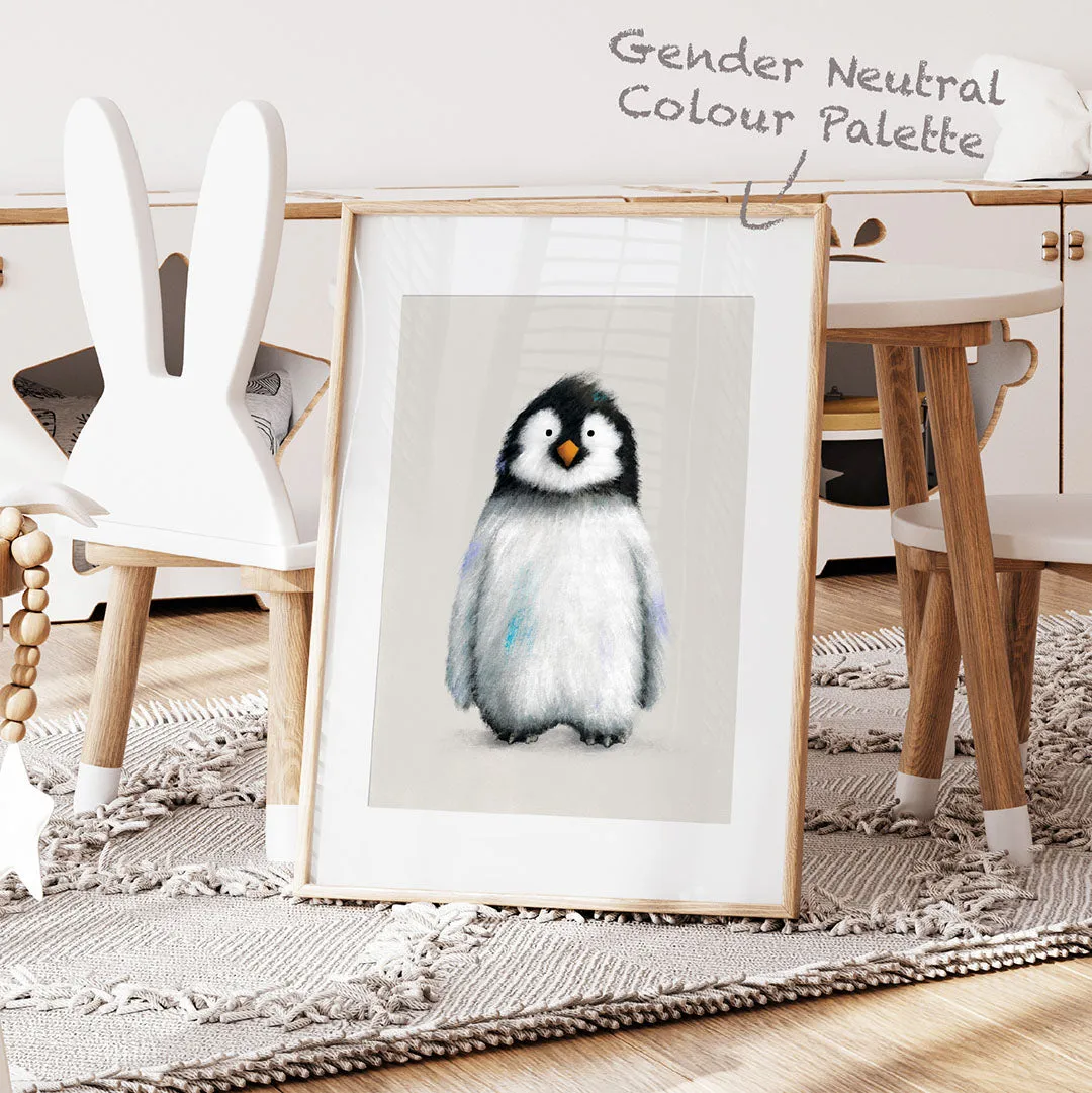 Tigercub Prints - Baby Penguin Nursery Print