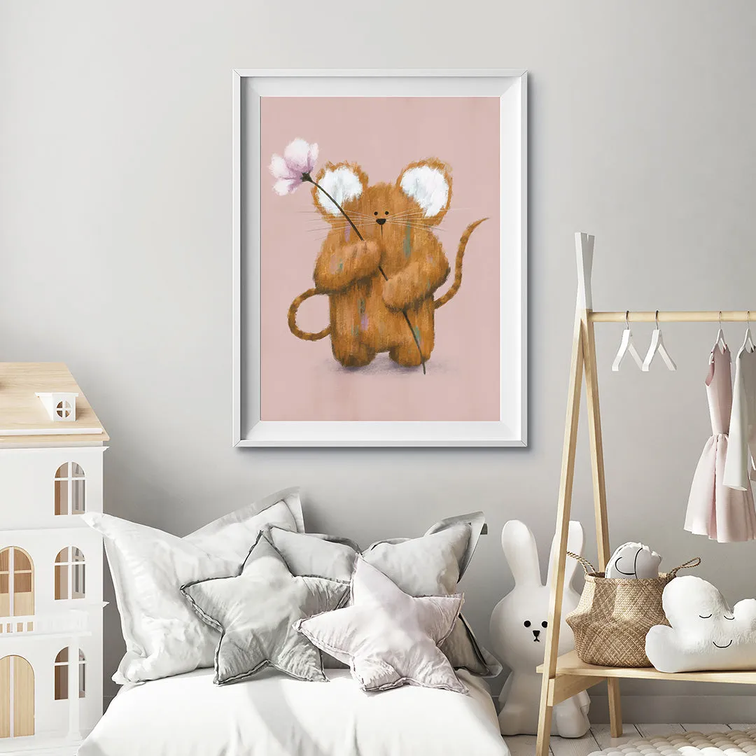 Tigercub Prints Effie the Mouse Nursery Print
