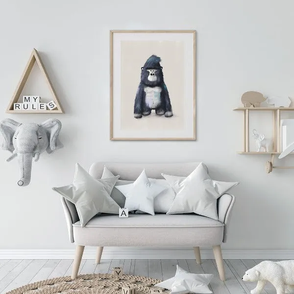 Tigercub Prints Neutral Jungle Safari Animal Nursery Prints (Set of 3)