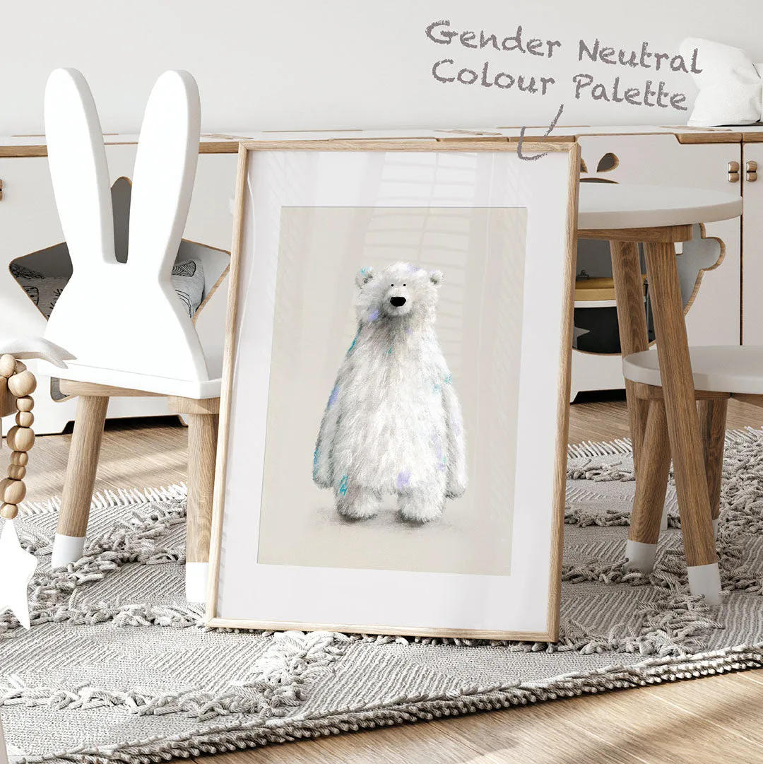 Tigercub Prints - Polar Bear Nursery Print