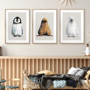 Tigercub Prints - Polar Nursery Prints Set Of 3