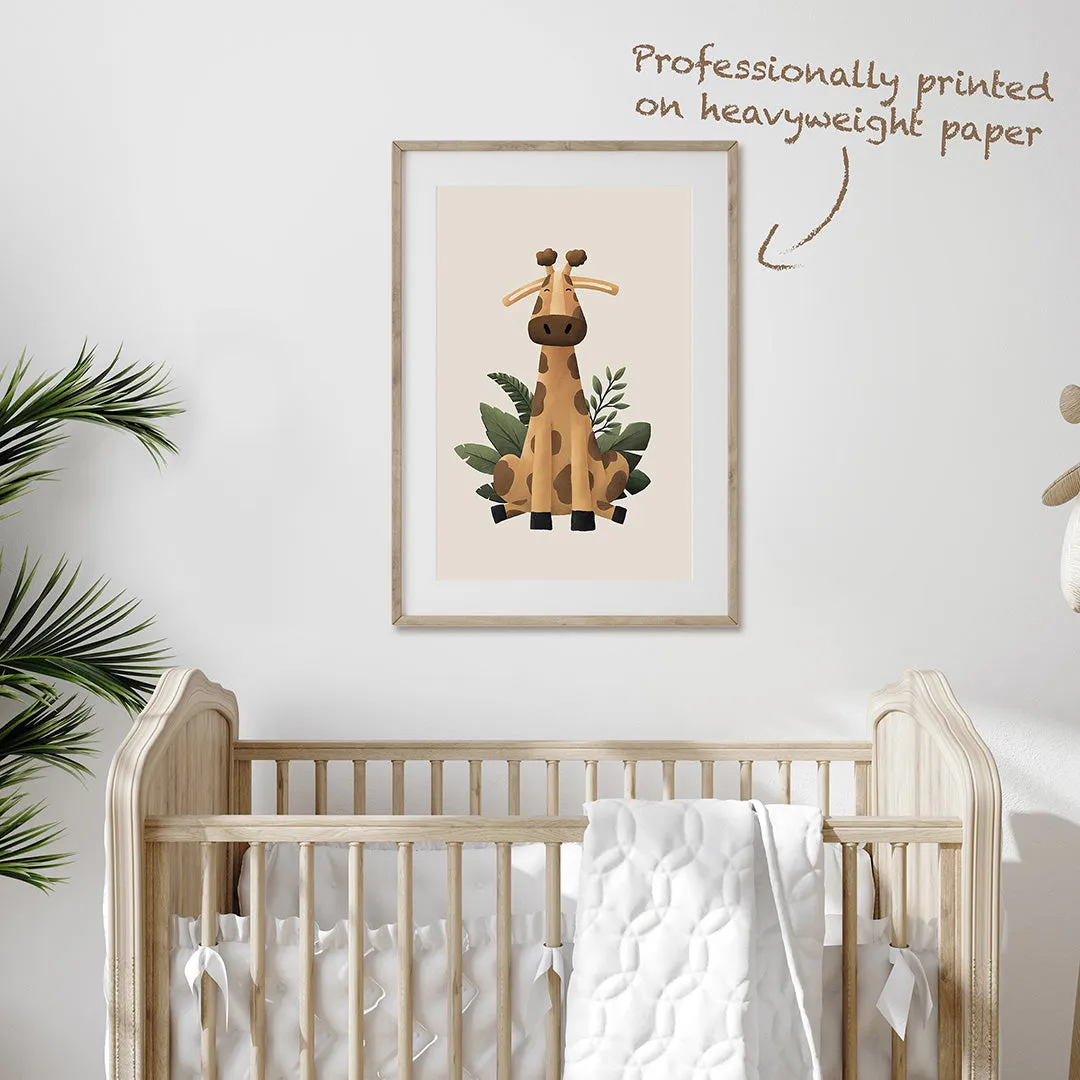 Tigercub Prints - Scandi Safari Animals Nursery Prints Set Of 4