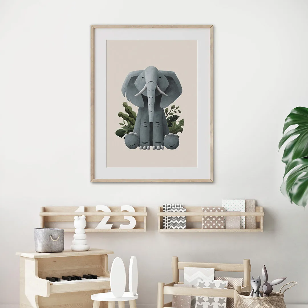 Tigercub Prints - Scandi Safari Animals Nursery Prints Set Of 4
