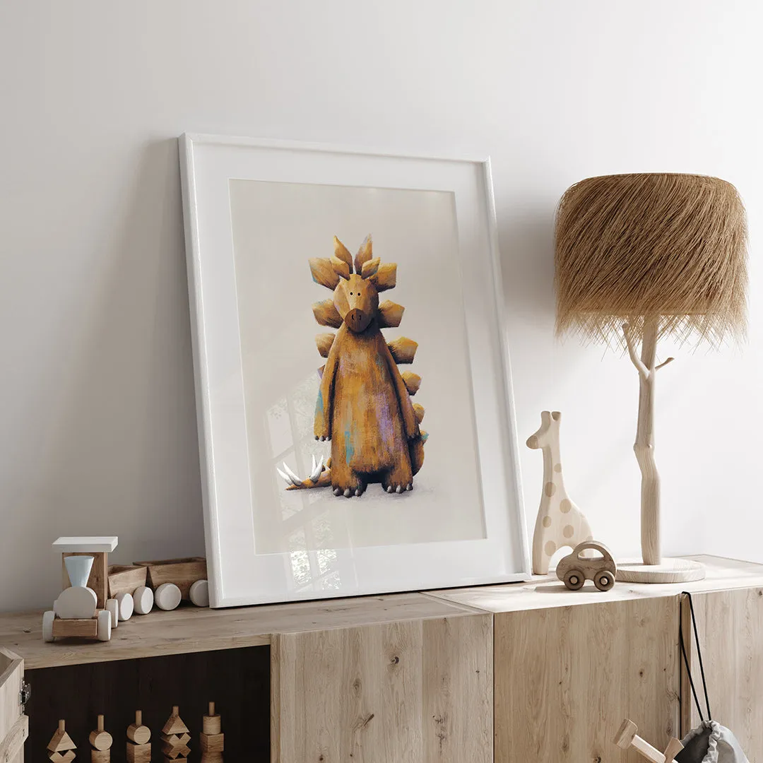Tigercub Prints - Stegosaurus Dinosaur Nursery Print