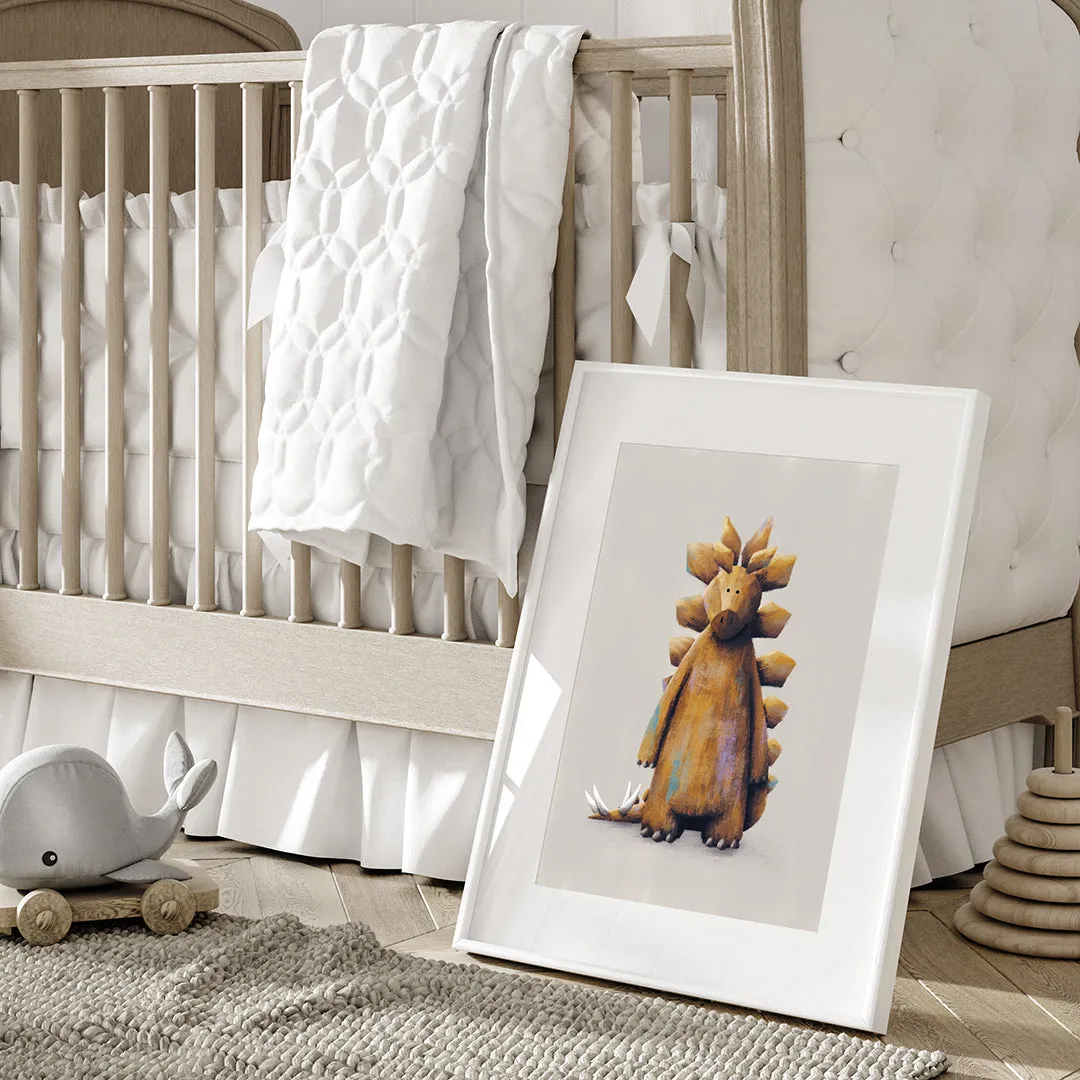 Tigercub Prints - Stegosaurus Dinosaur Nursery Print