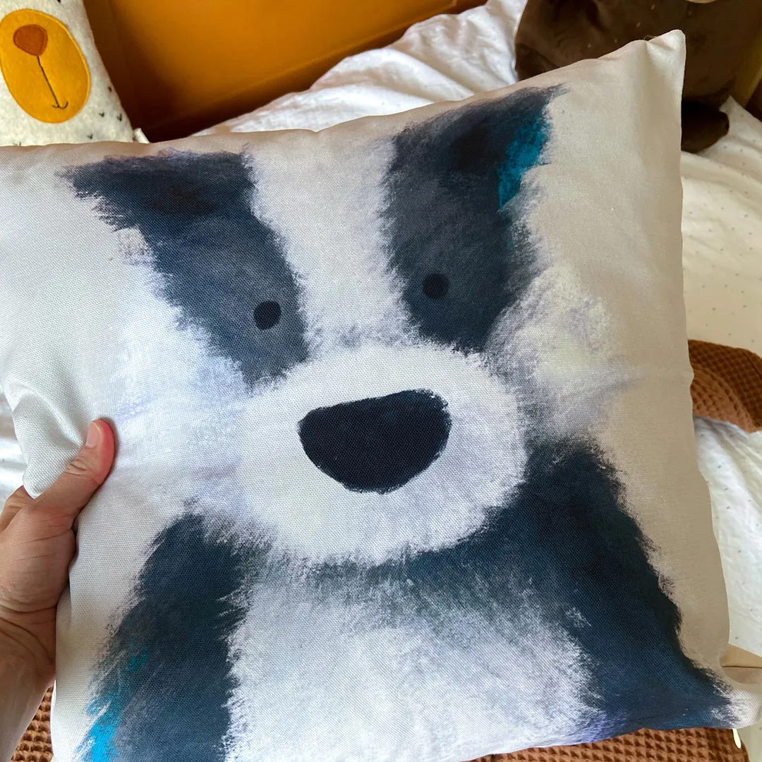 Tigercub Prints - Woodland Badger Nursery Cushion Cover